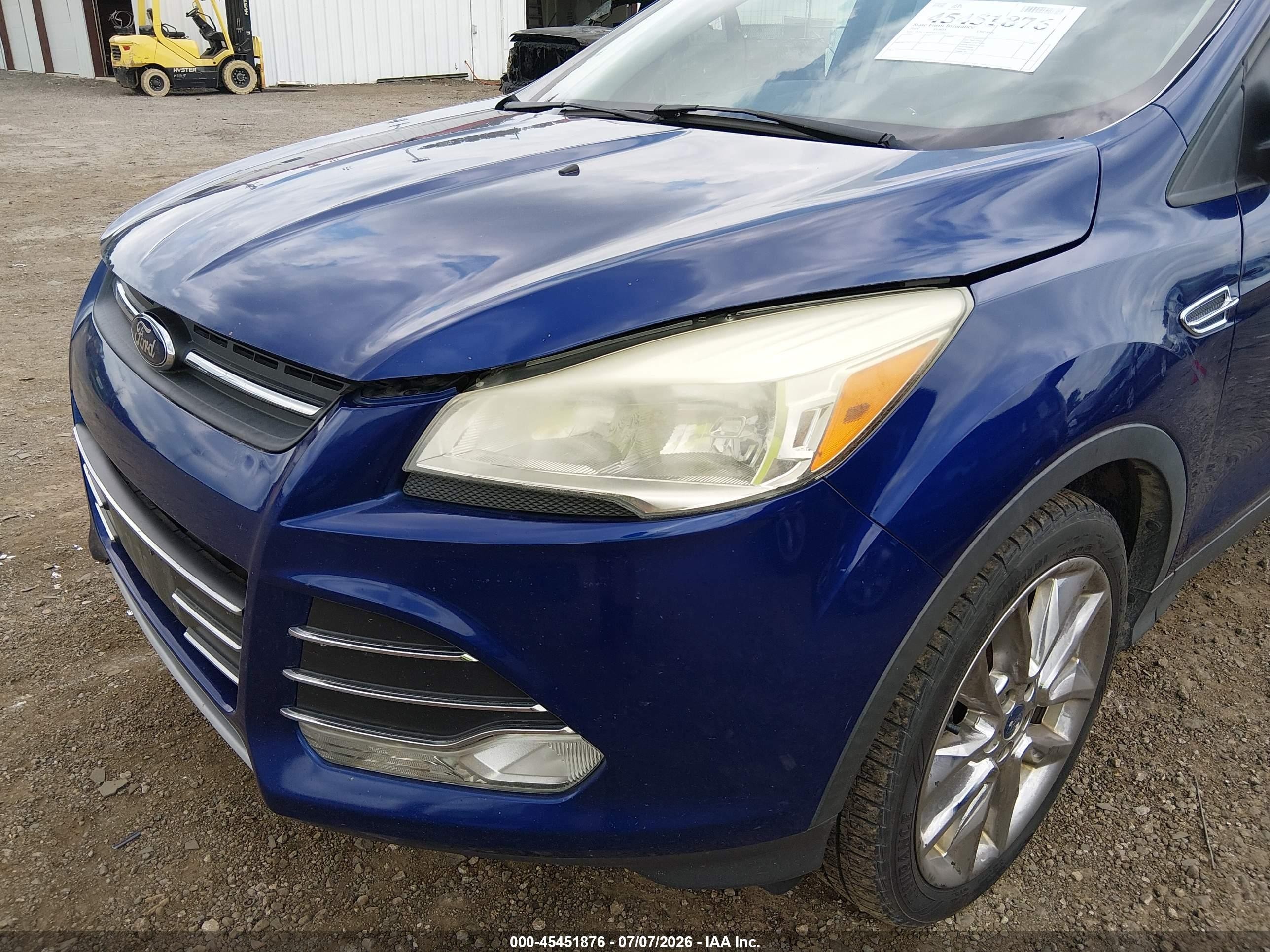 2014 Ford Escape Se Синий vin: 1FMCU9G9XEUC28917