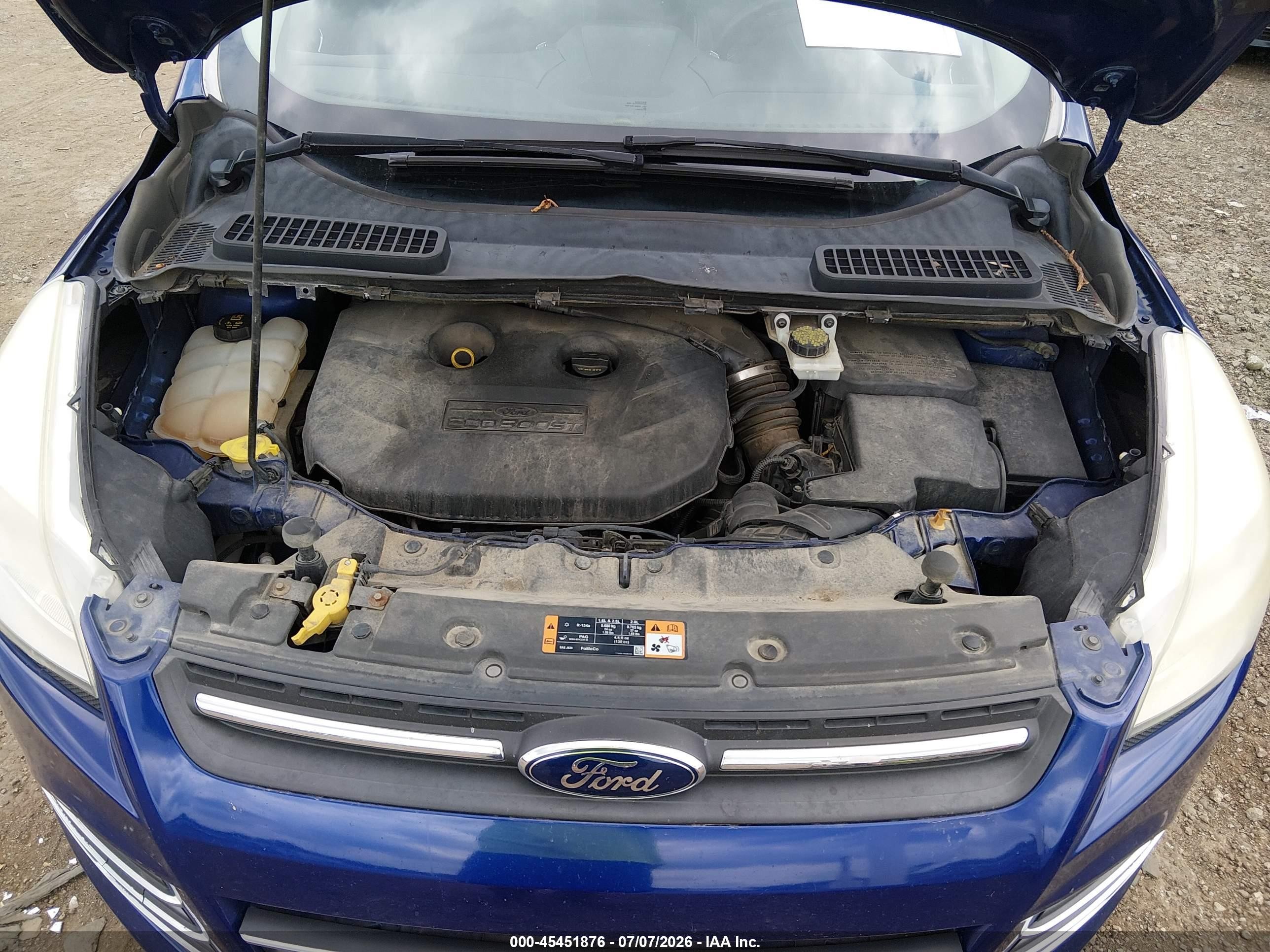 2014 Ford Escape Se Синий vin: 1FMCU9G9XEUC28917