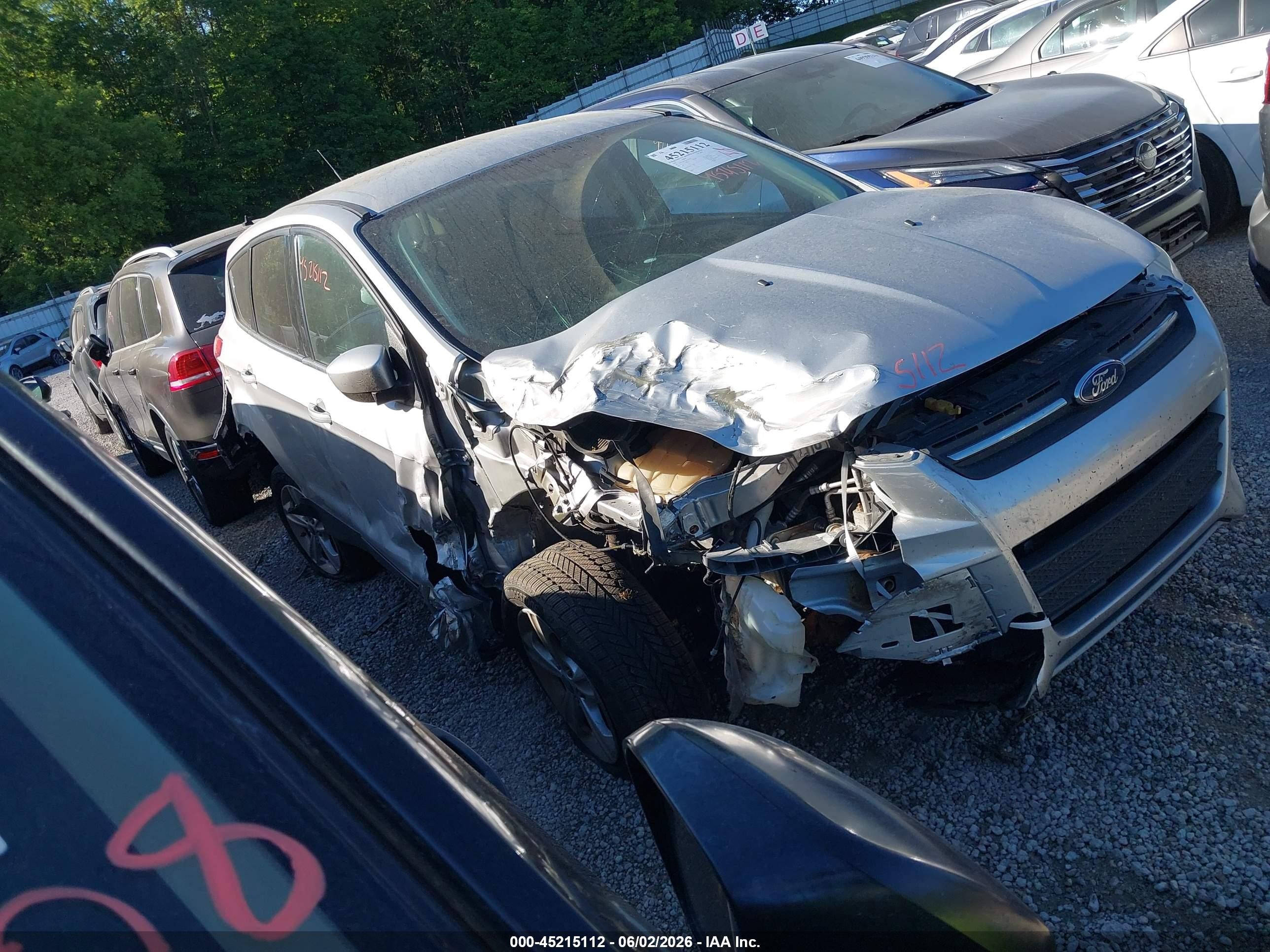 2014 Ford Escape Se Silver vin: 1FMCU9G9XEUC87238