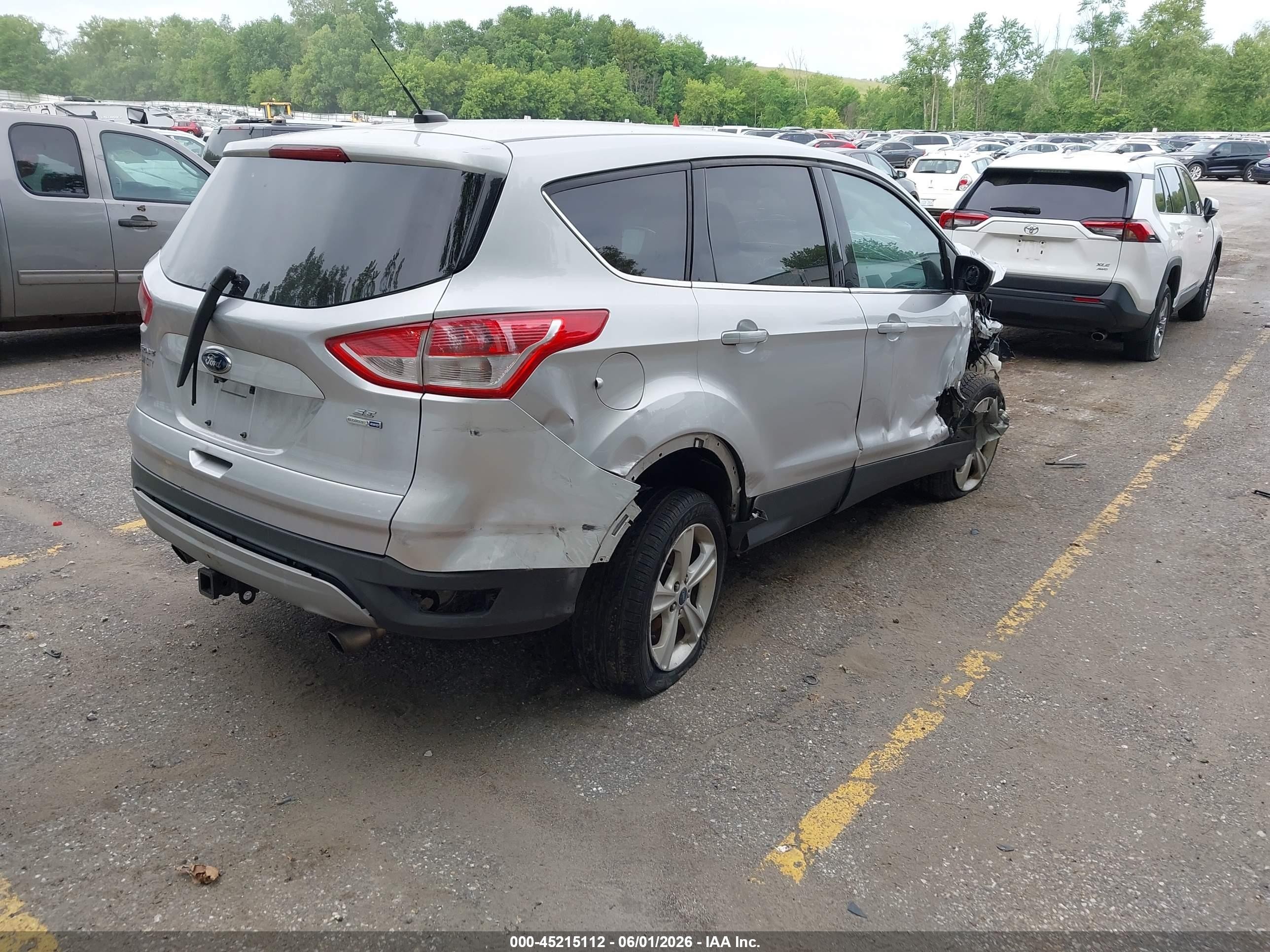 2014 Ford Escape Se Silver vin: 1FMCU9G9XEUC87238