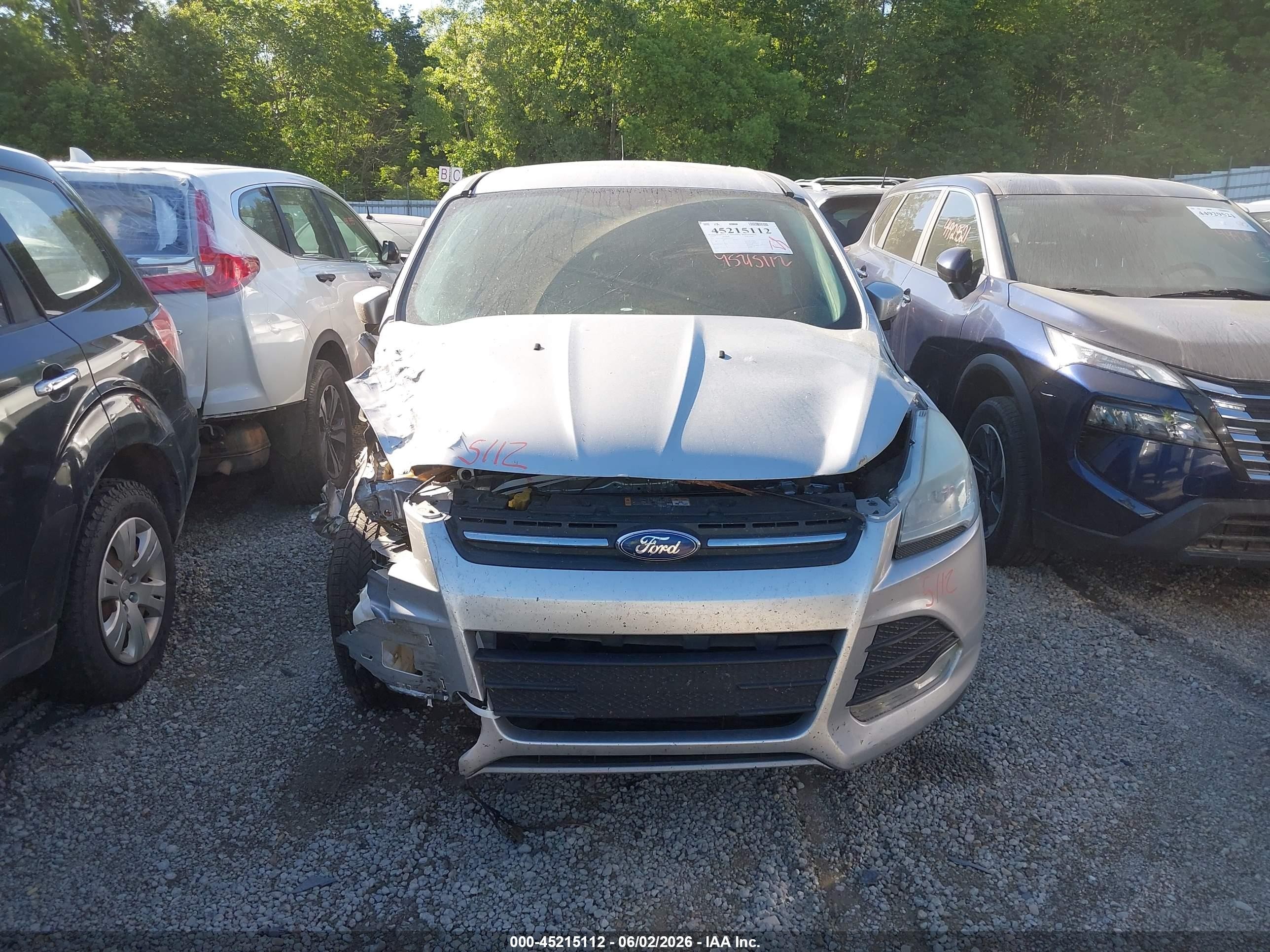 2014 Ford Escape Se Silver vin: 1FMCU9G9XEUC87238