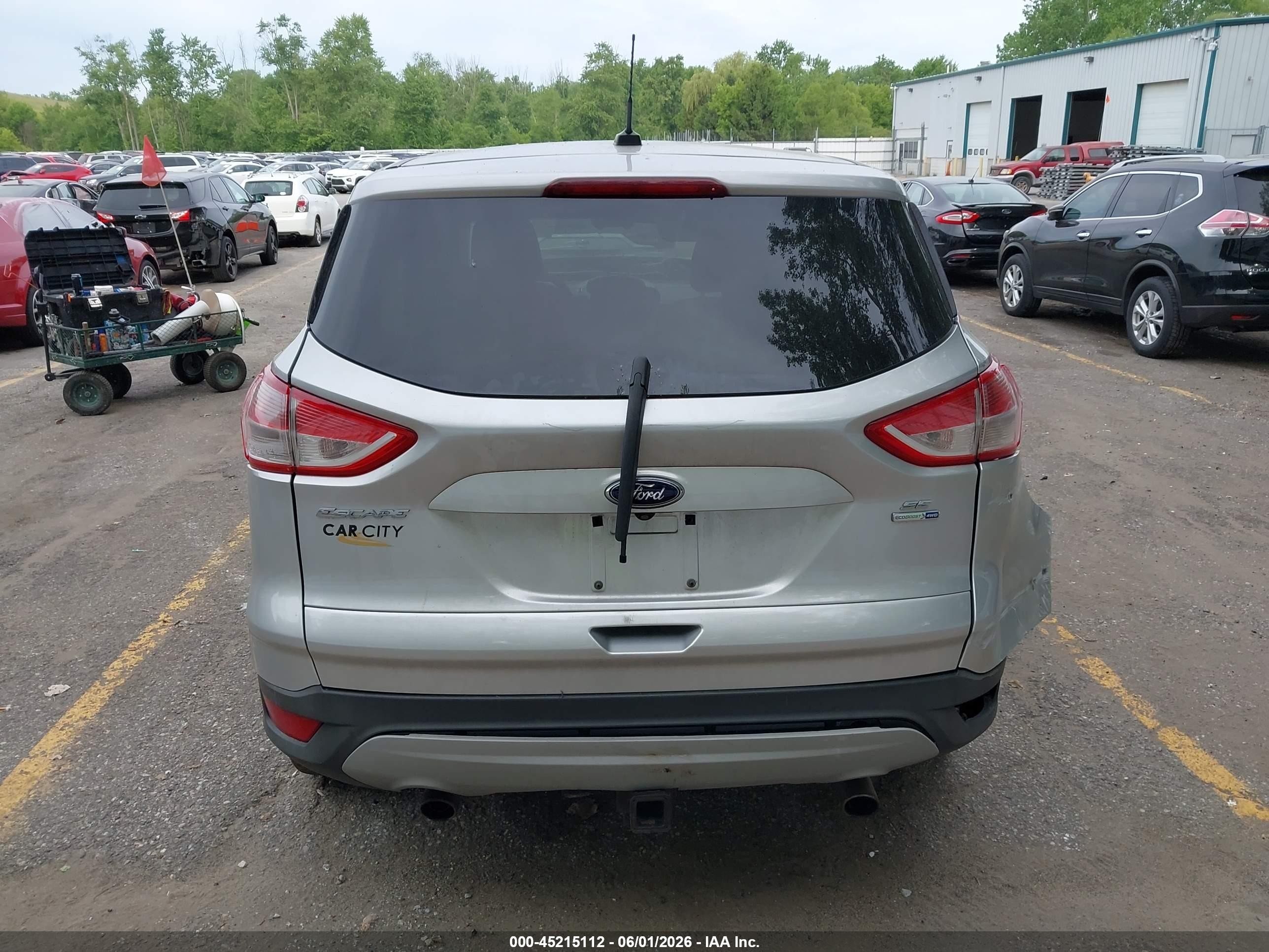 2014 Ford Escape Se Silver vin: 1FMCU9G9XEUC87238