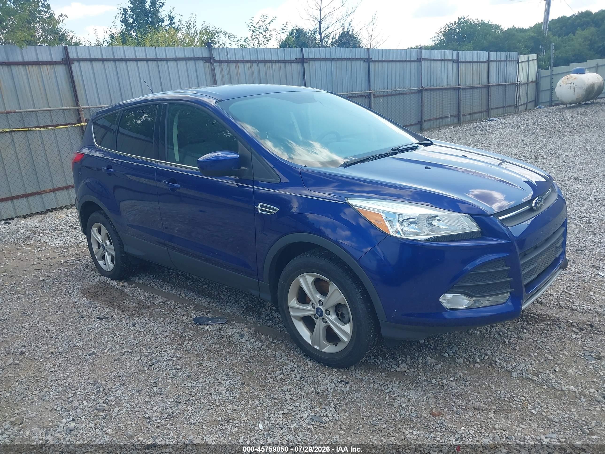 2015 Ford Escape Se Blue vin: 1FMCU9G9XFUC44066