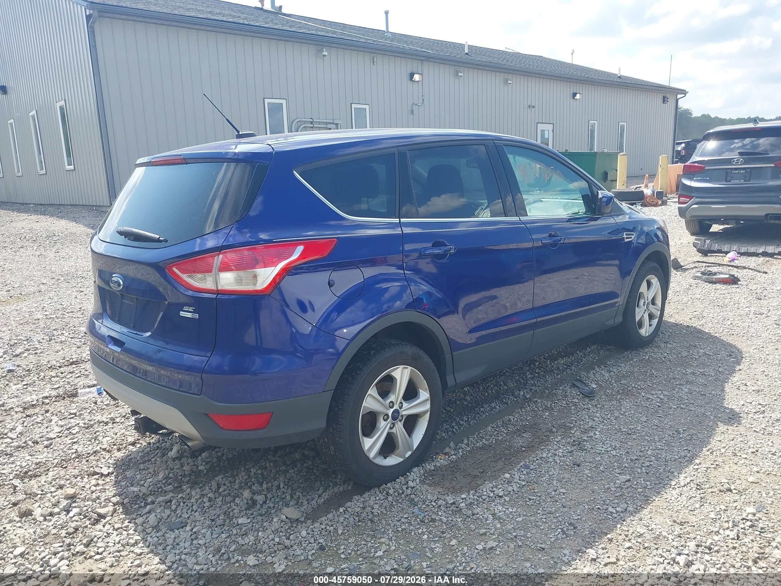 2015 Ford Escape Se Blue vin: 1FMCU9G9XFUC44066
