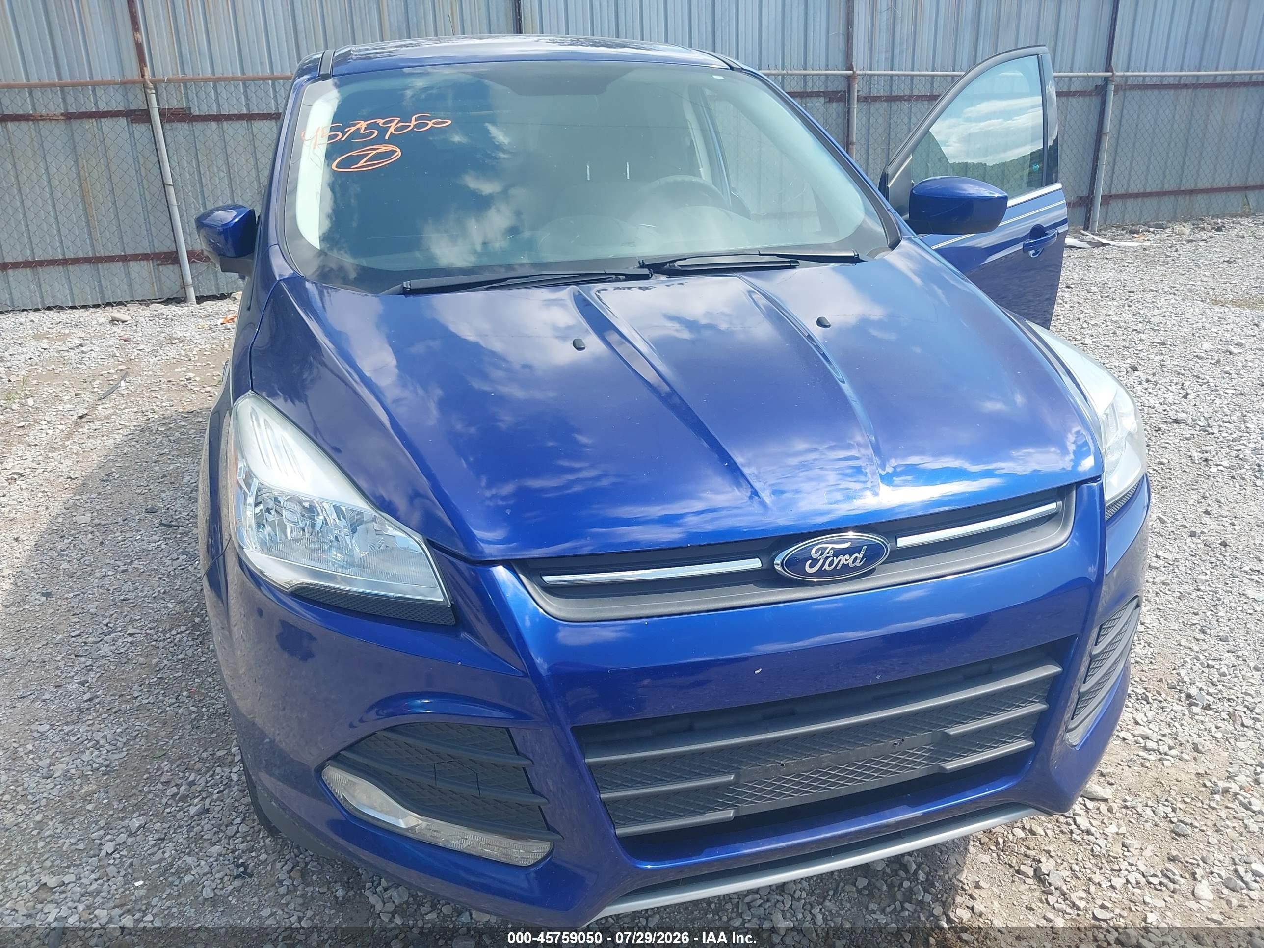 2015 Ford Escape Se Blue vin: 1FMCU9G9XFUC44066