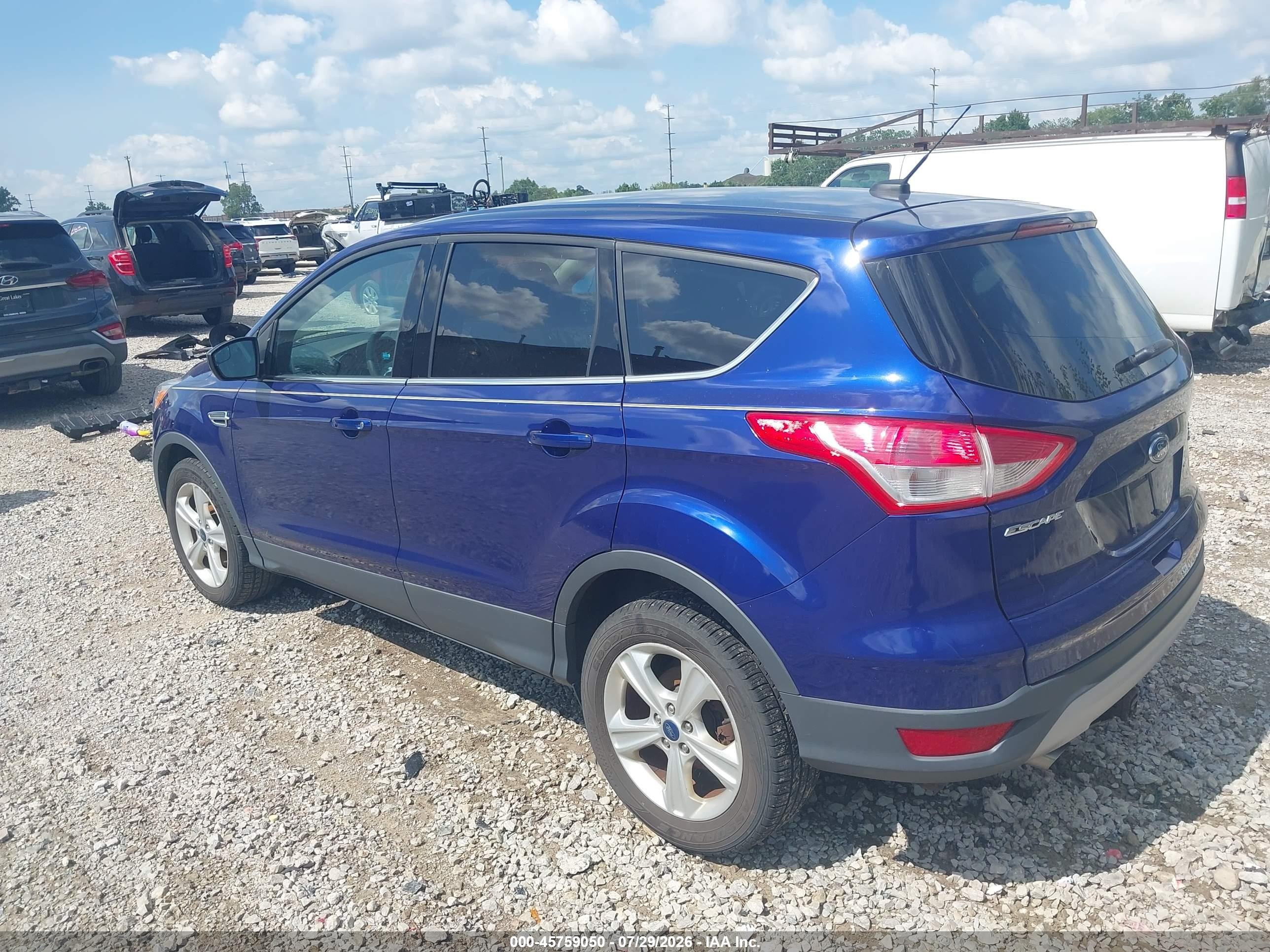 2015 Ford Escape Se Blue vin: 1FMCU9G9XFUC44066
