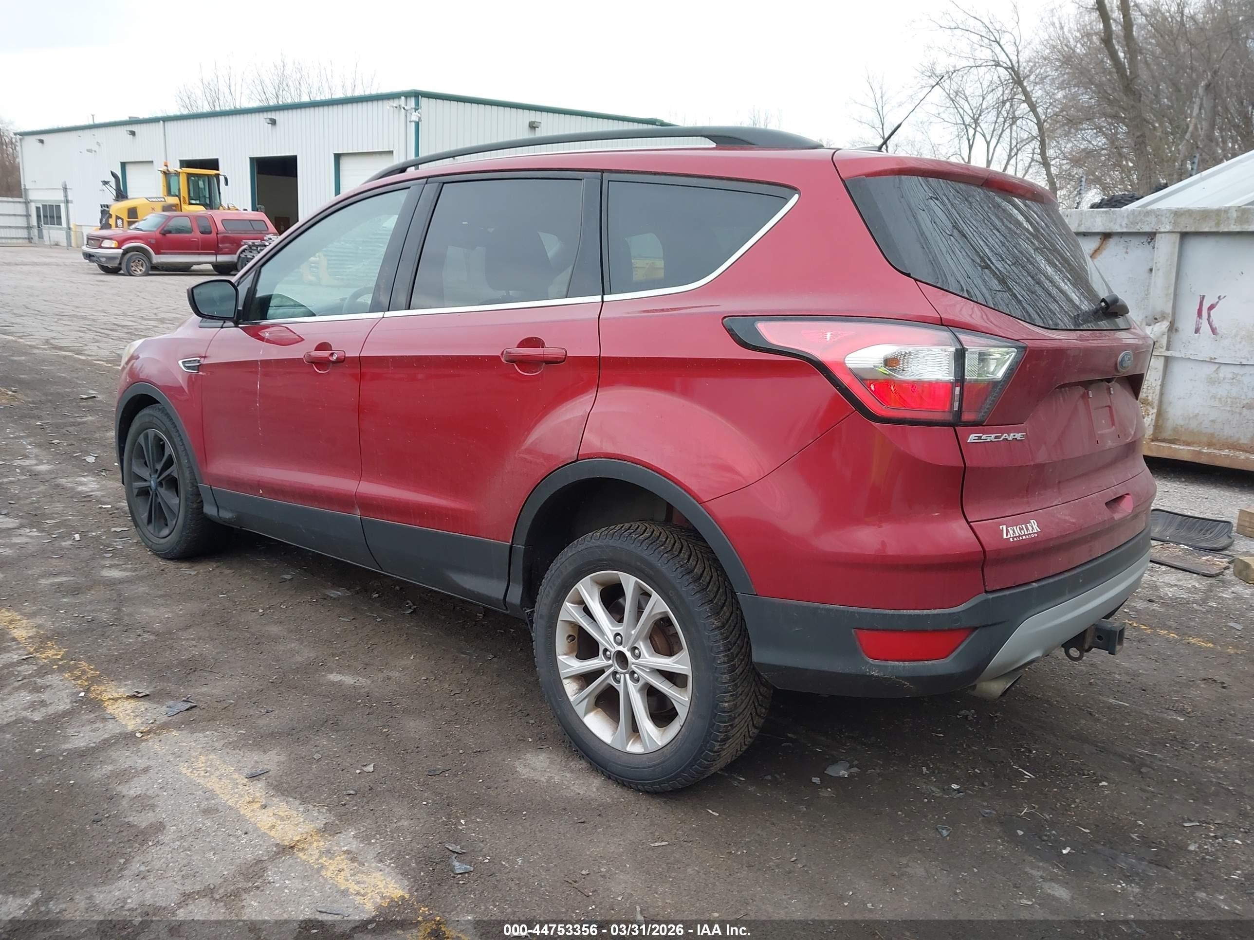 2017 Ford Escape Se Red vin: 1FMCU9G9XHUD74500