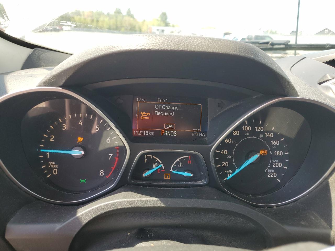 2017 Ford Escape Se White vin: 1FMCU9GD0HUA05259 Damage: Warning Light - Air Bag, On, Unacceptable