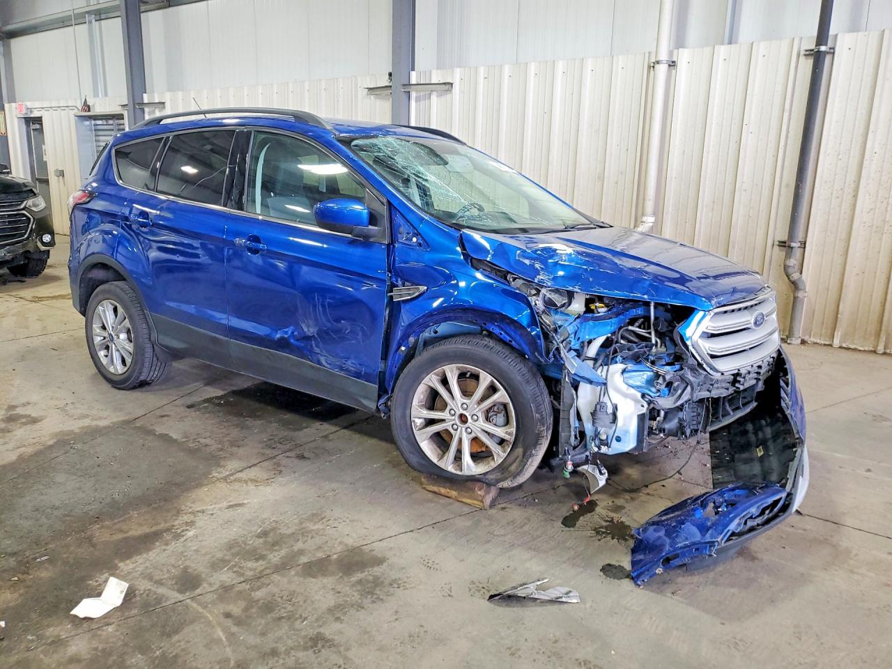 2018 Ford Escape Se Blue vin: 1FMCU9GD0JUA32046