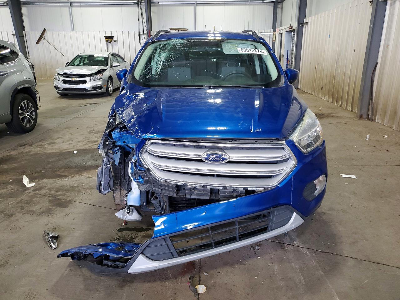 2018 Ford Escape Se Blue vin: 1FMCU9GD0JUA32046