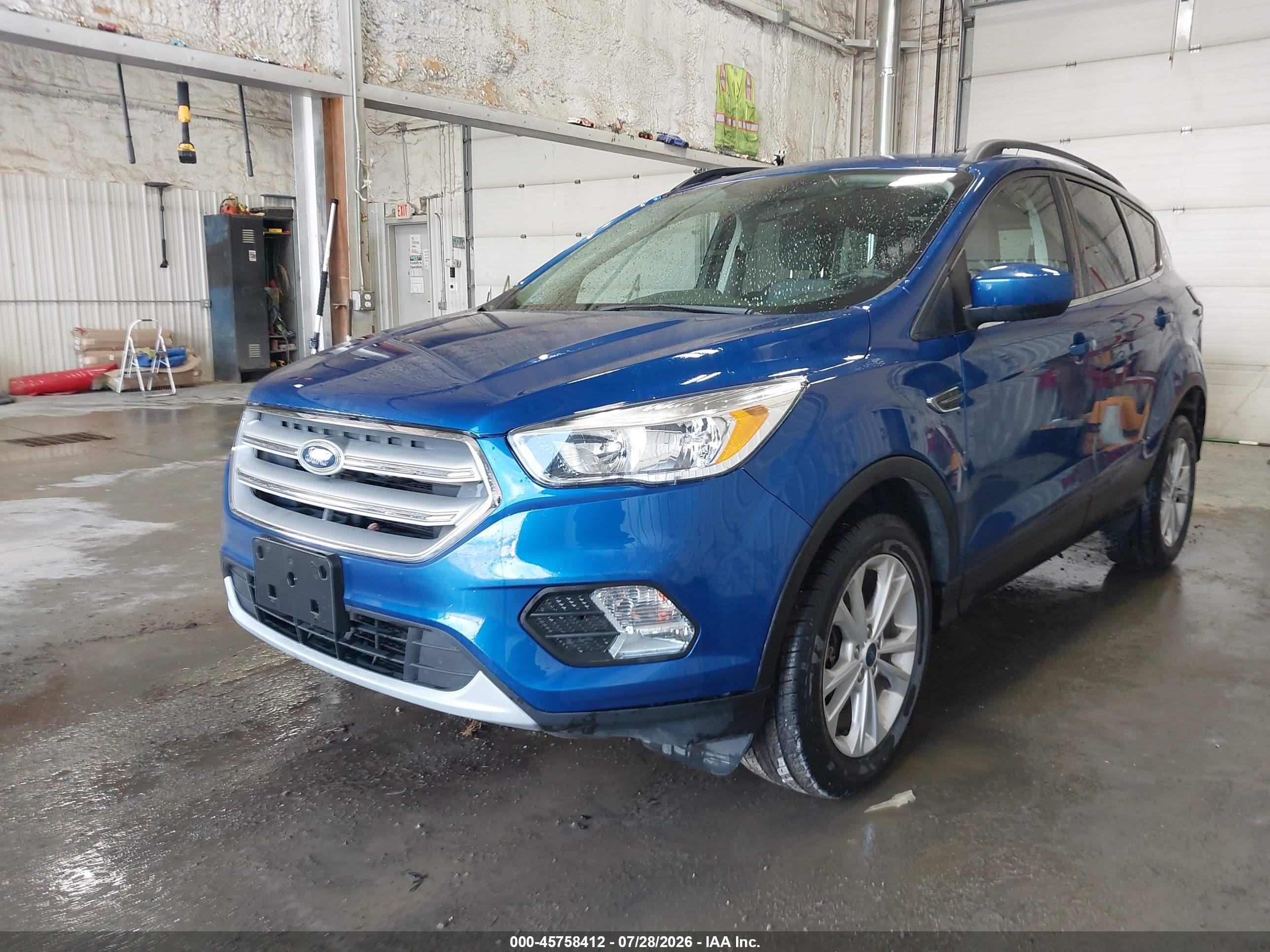 2018 Ford Escape Se Blue vin: 1FMCU9GD0JUD08919