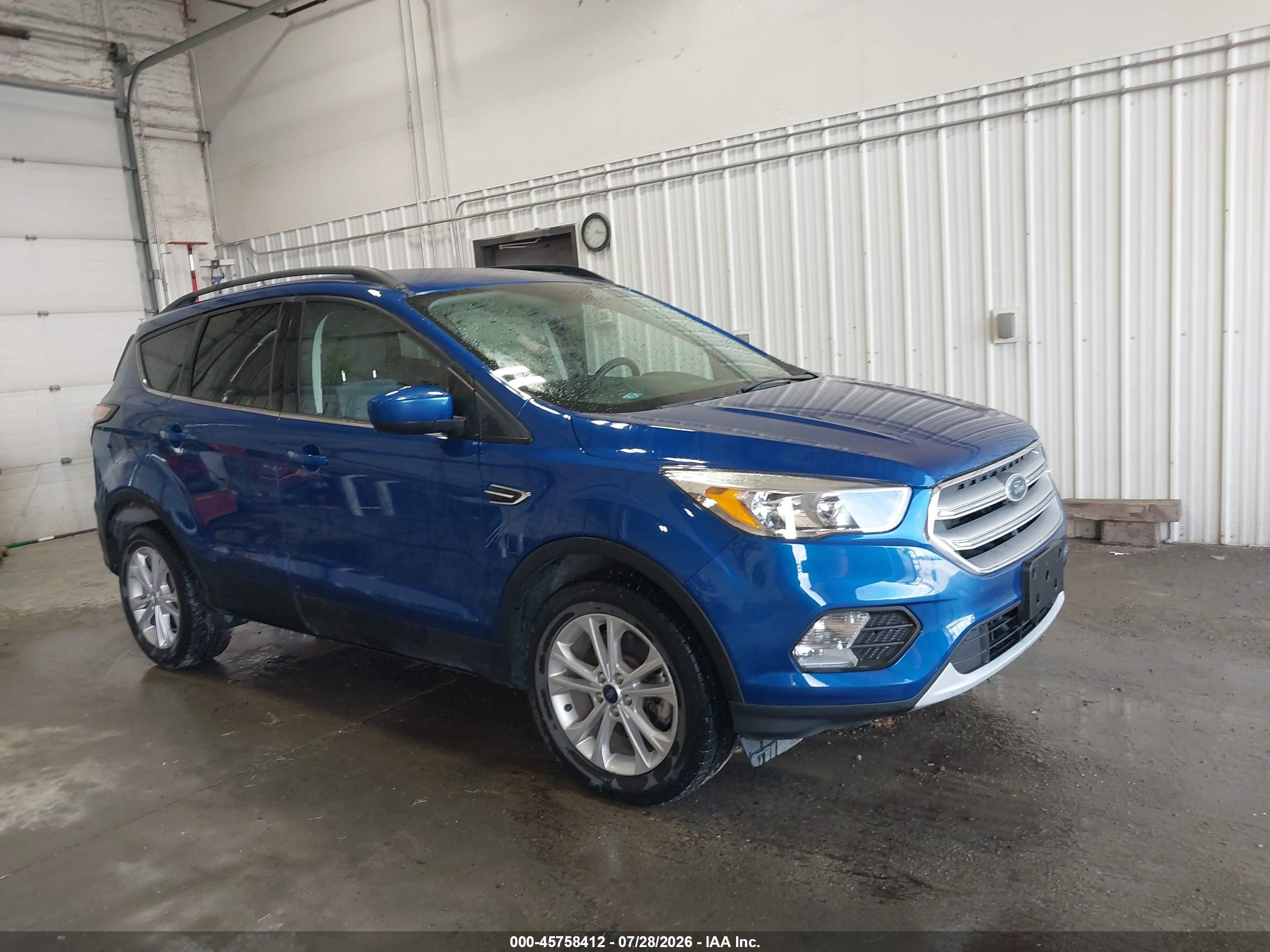 2018 Ford Escape Se Blue vin: 1FMCU9GD0JUD08919