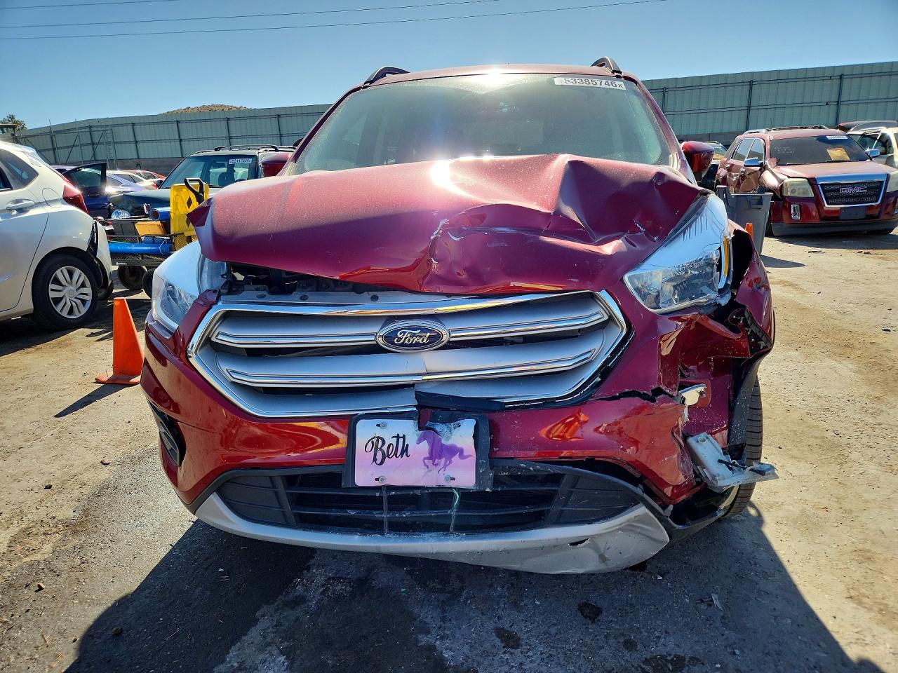 2018 Ford Escape Se Red vin: 1FMCU9GD2JUB73202