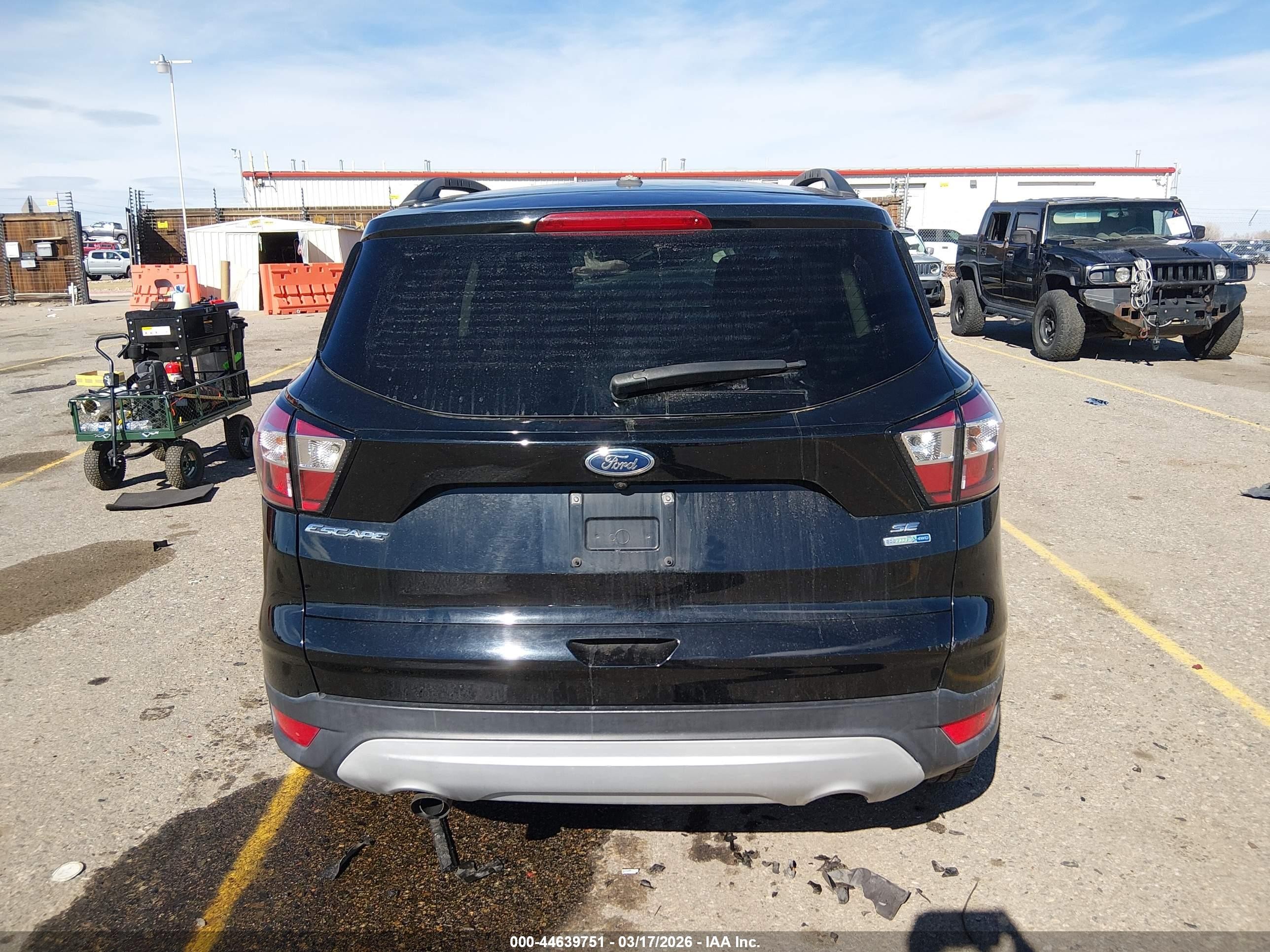 2018 Ford Escape Se Black vin: 1FMCU9GD2JUD38780