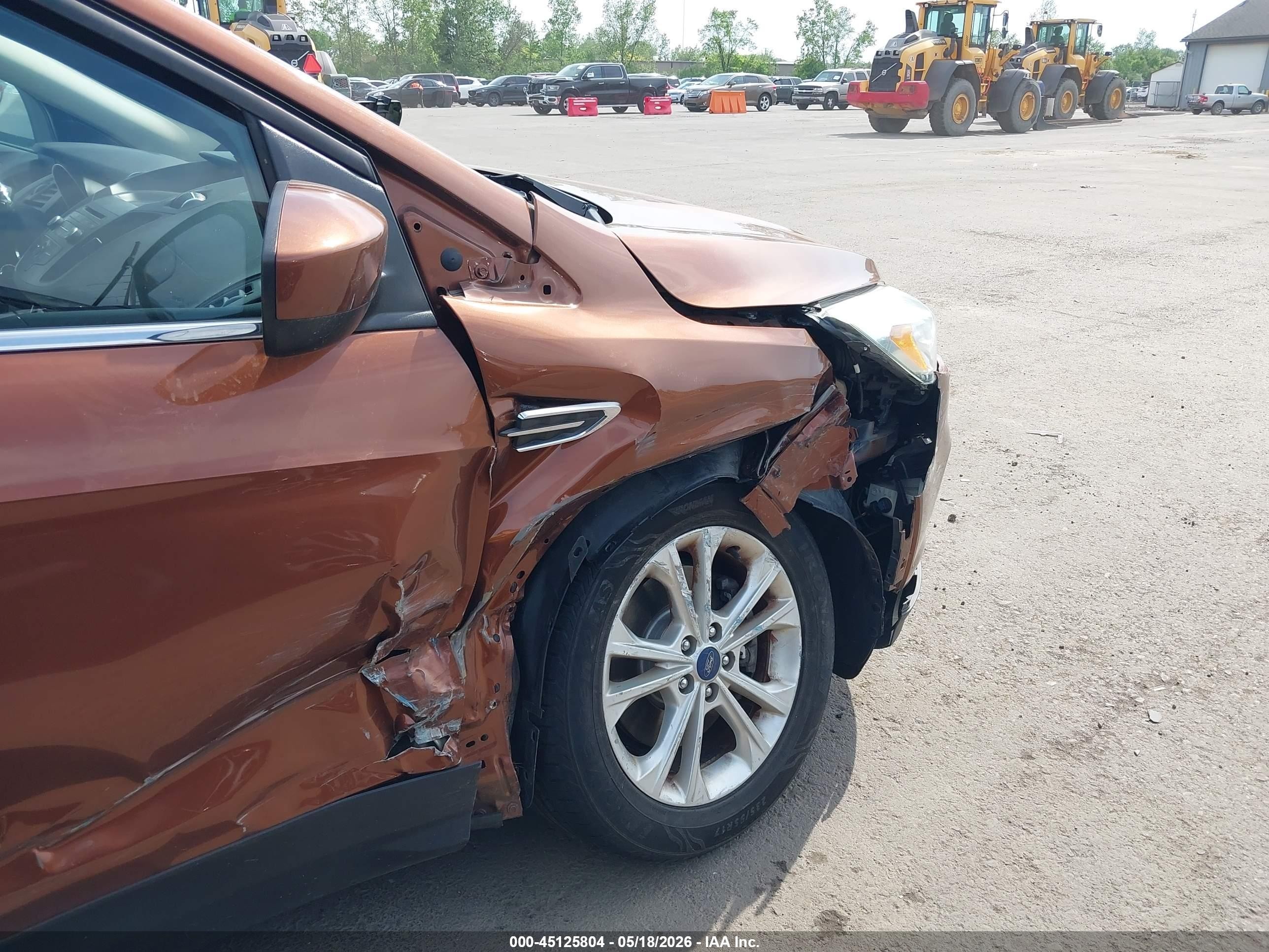 2017 Ford Escape Se Orange vin: 1FMCU9GD4HUD14989
