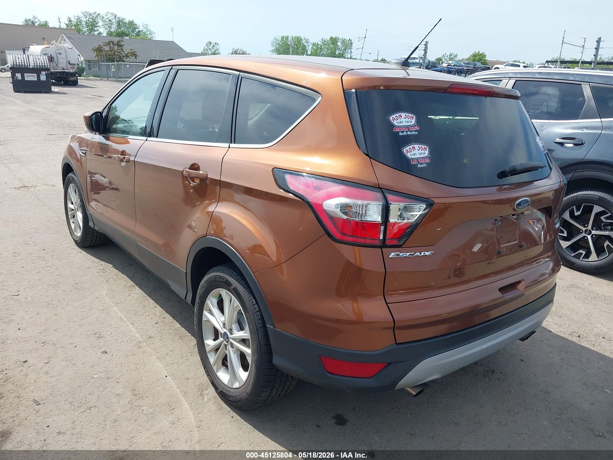 2017 Ford Escape Se Orange vin: 1FMCU9GD4HUD14989