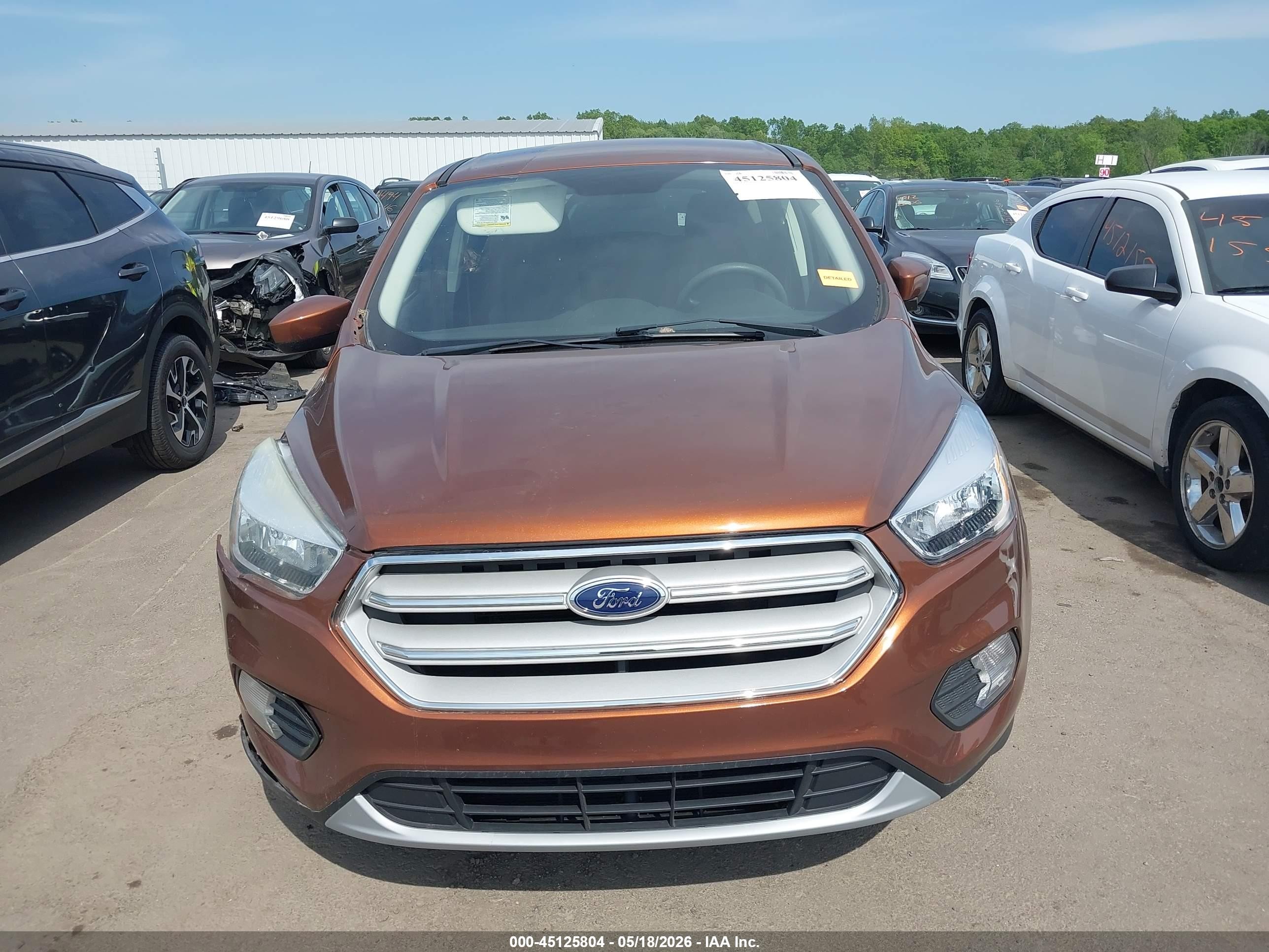 2017 Ford Escape Se Orange vin: 1FMCU9GD4HUD14989