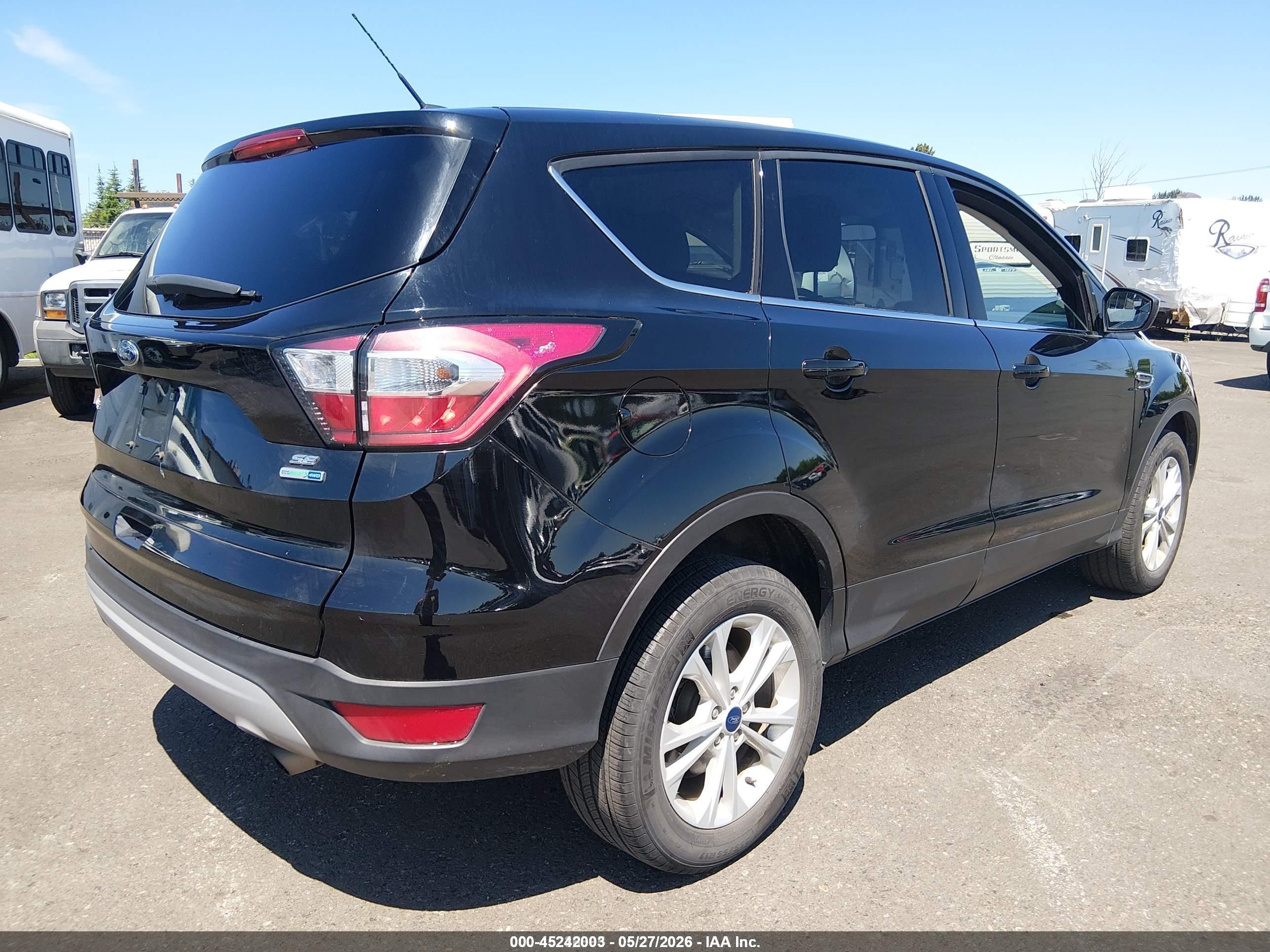 2017 Ford Escape Se Black vin: 1FMCU9GD4HUE50331