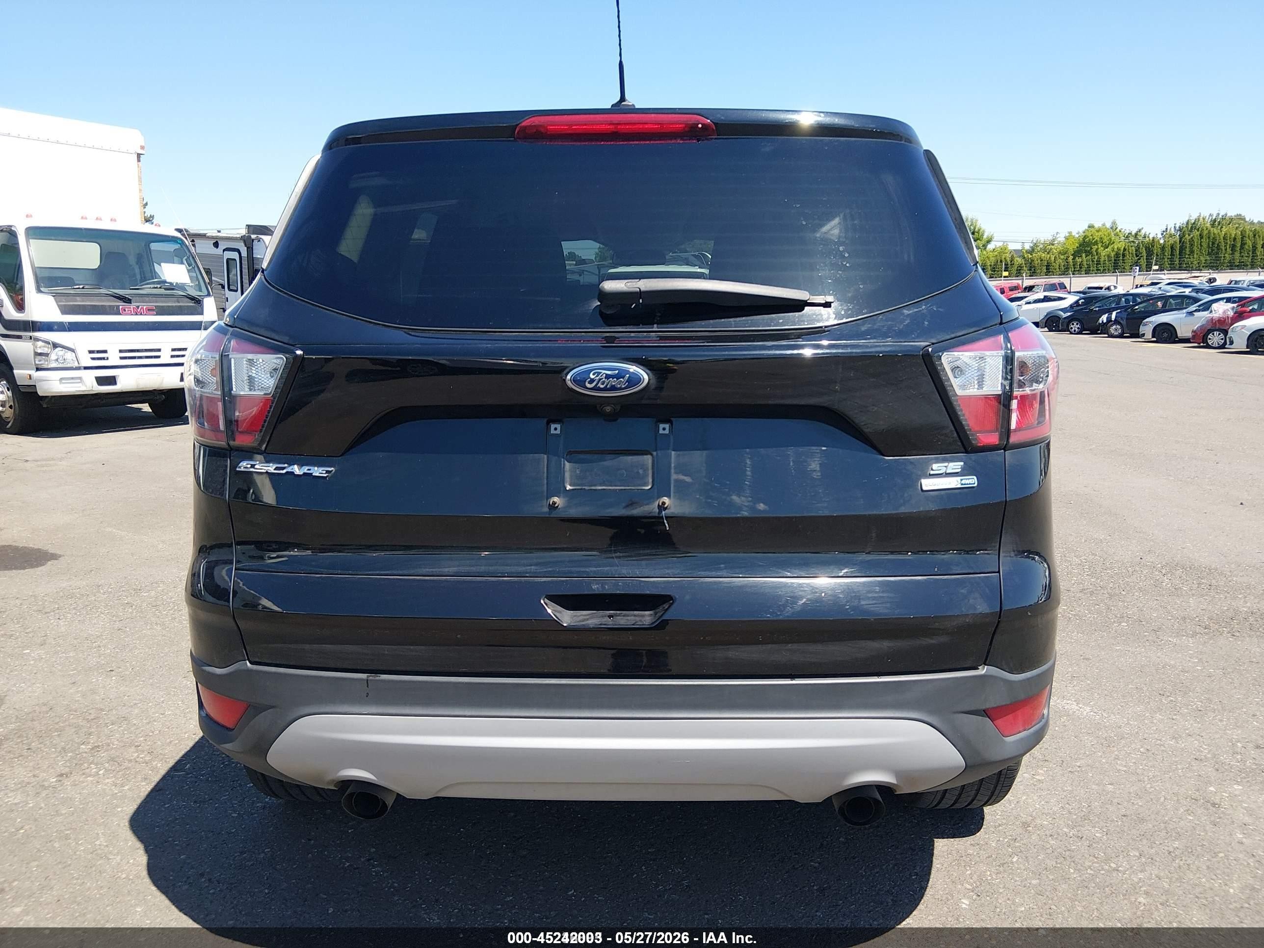 2017 Ford Escape Se Black vin: 1FMCU9GD4HUE50331