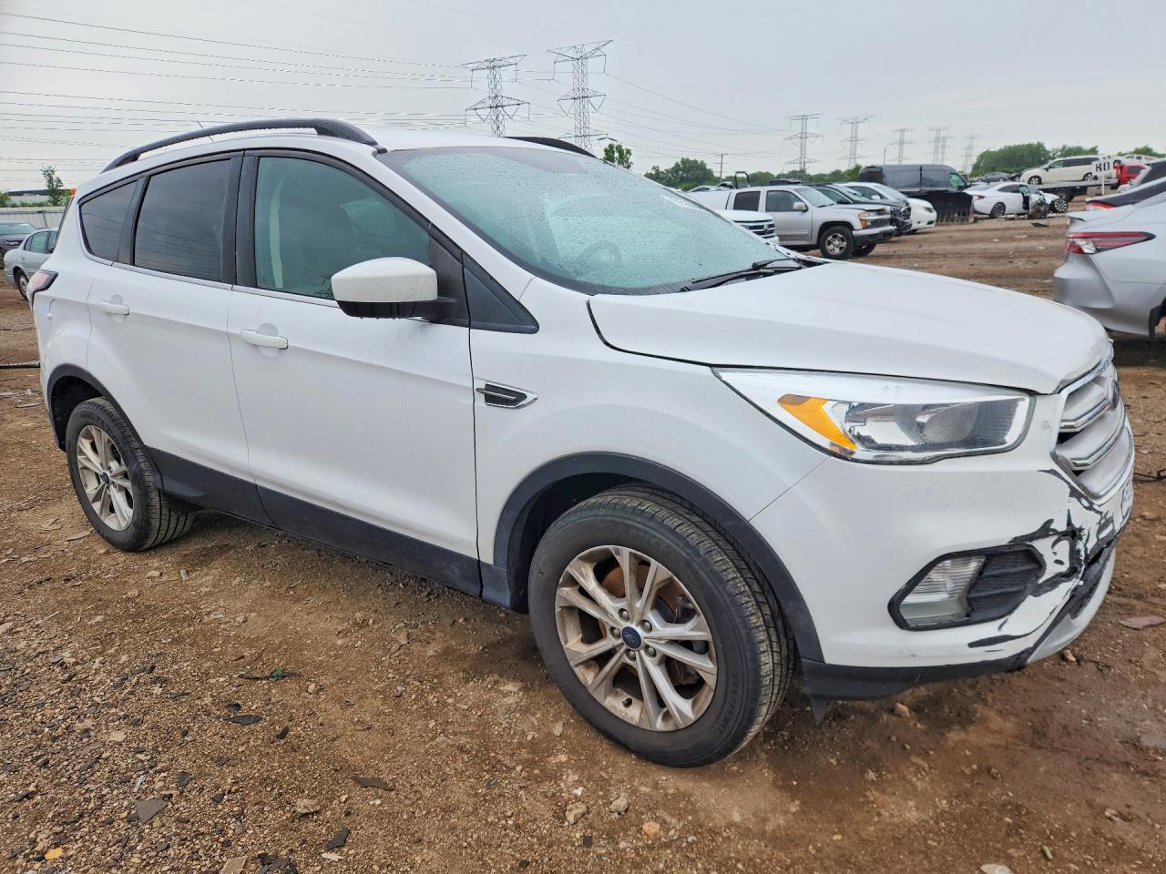 2018 Ford Escape Se White vin: 1FMCU9GD4JUA58455