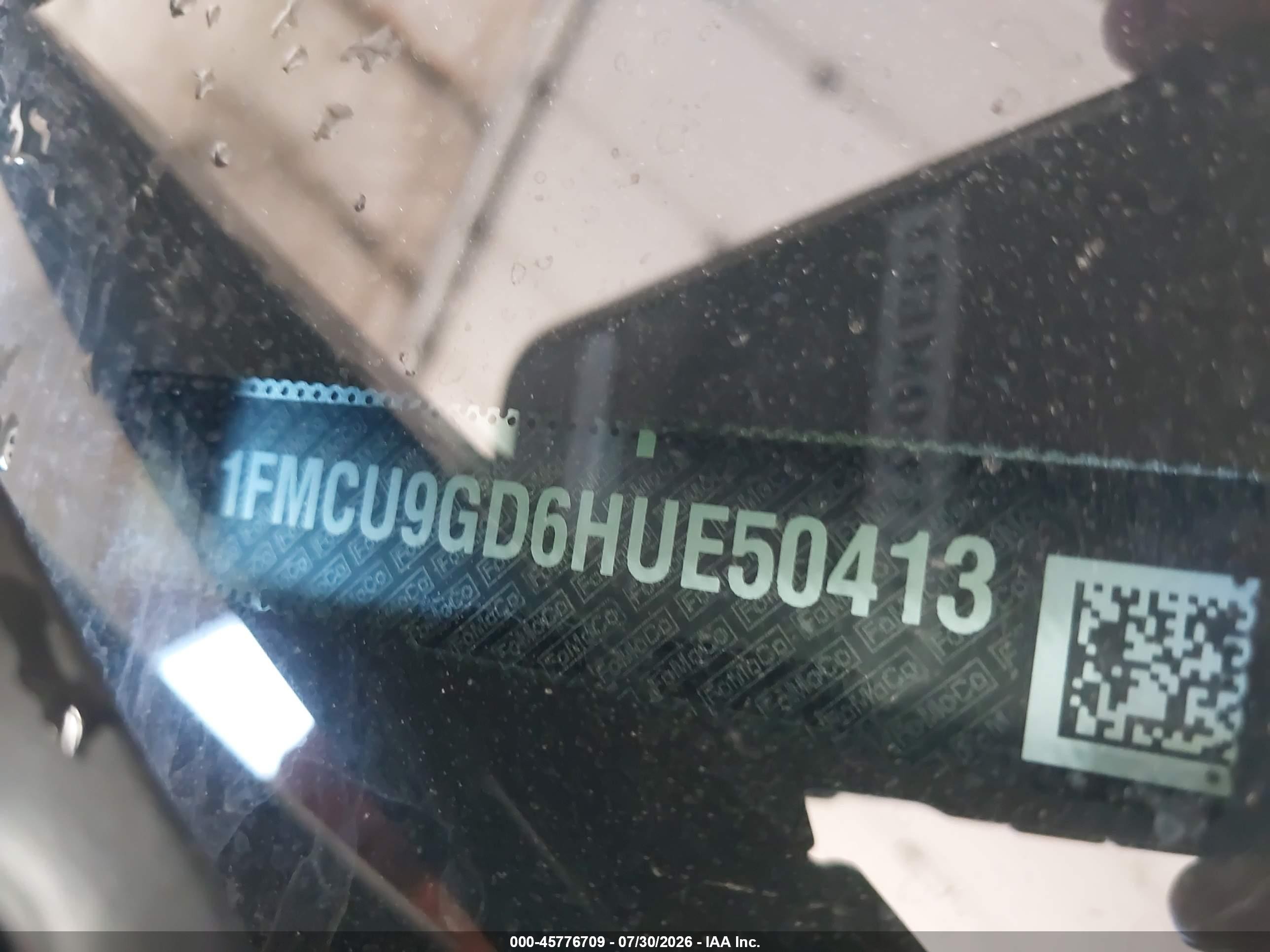 2017 Ford Escape Se Серебряный vin: 1FMCU9GD6HUE50413
