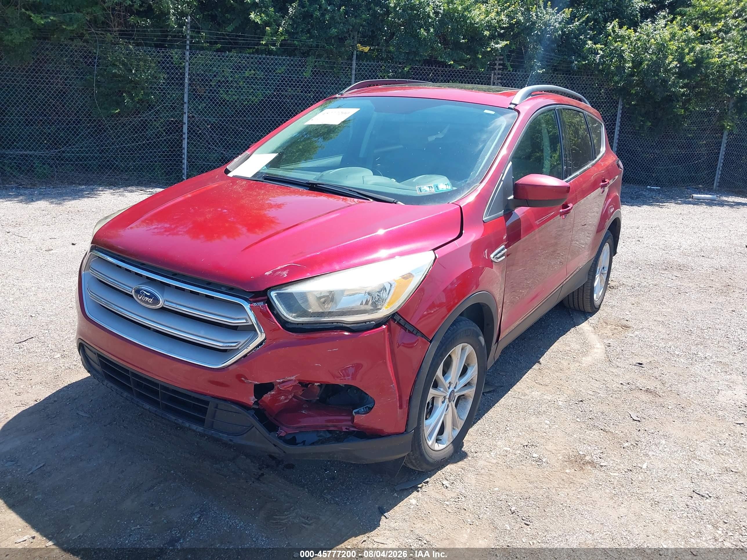 2018 Ford Escape Se Red vin: 1FMCU9GDXJUA47413