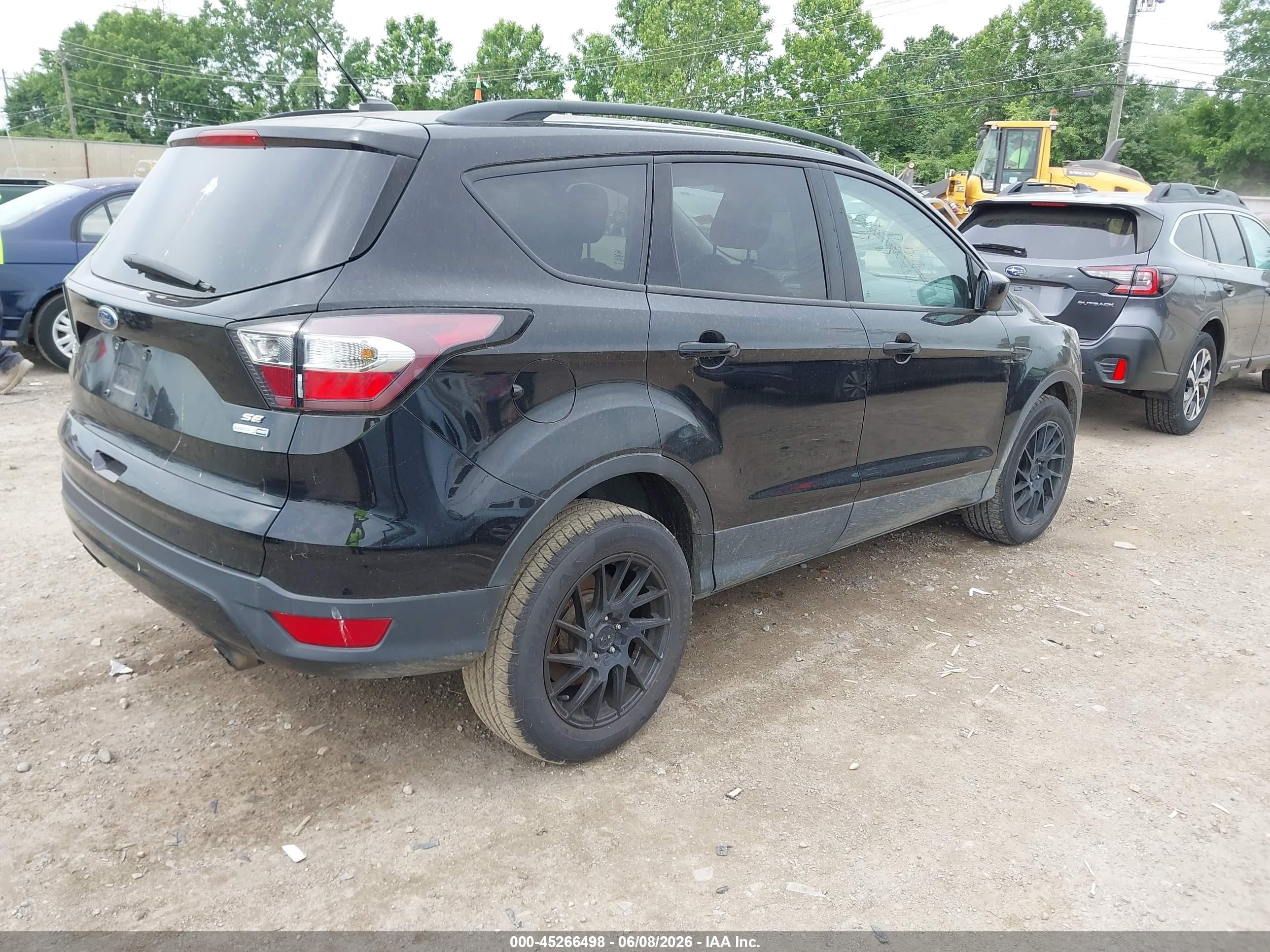 2018 Ford Escape Se Black vin: 1FMCU9GDXJUD17904