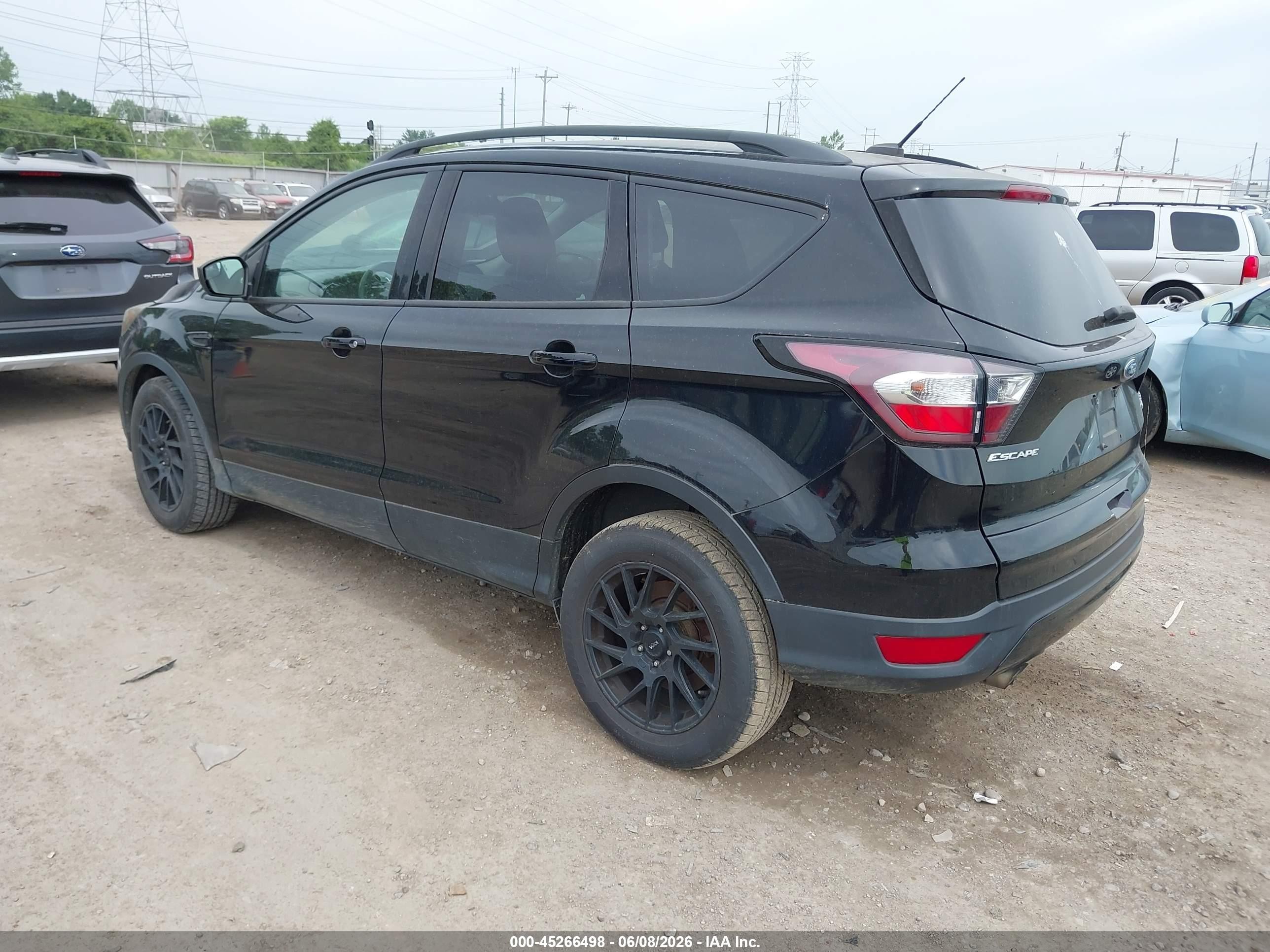 2018 Ford Escape Se Black vin: 1FMCU9GDXJUD17904