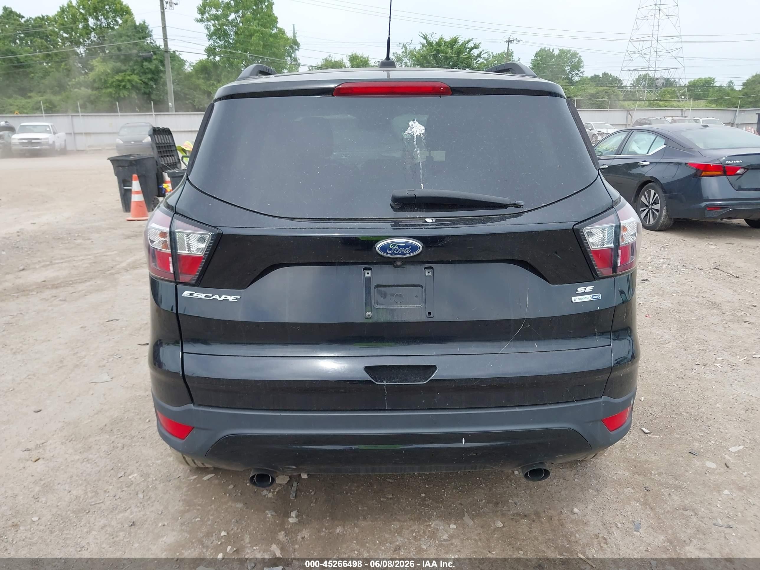2018 Ford Escape Se Black vin: 1FMCU9GDXJUD17904