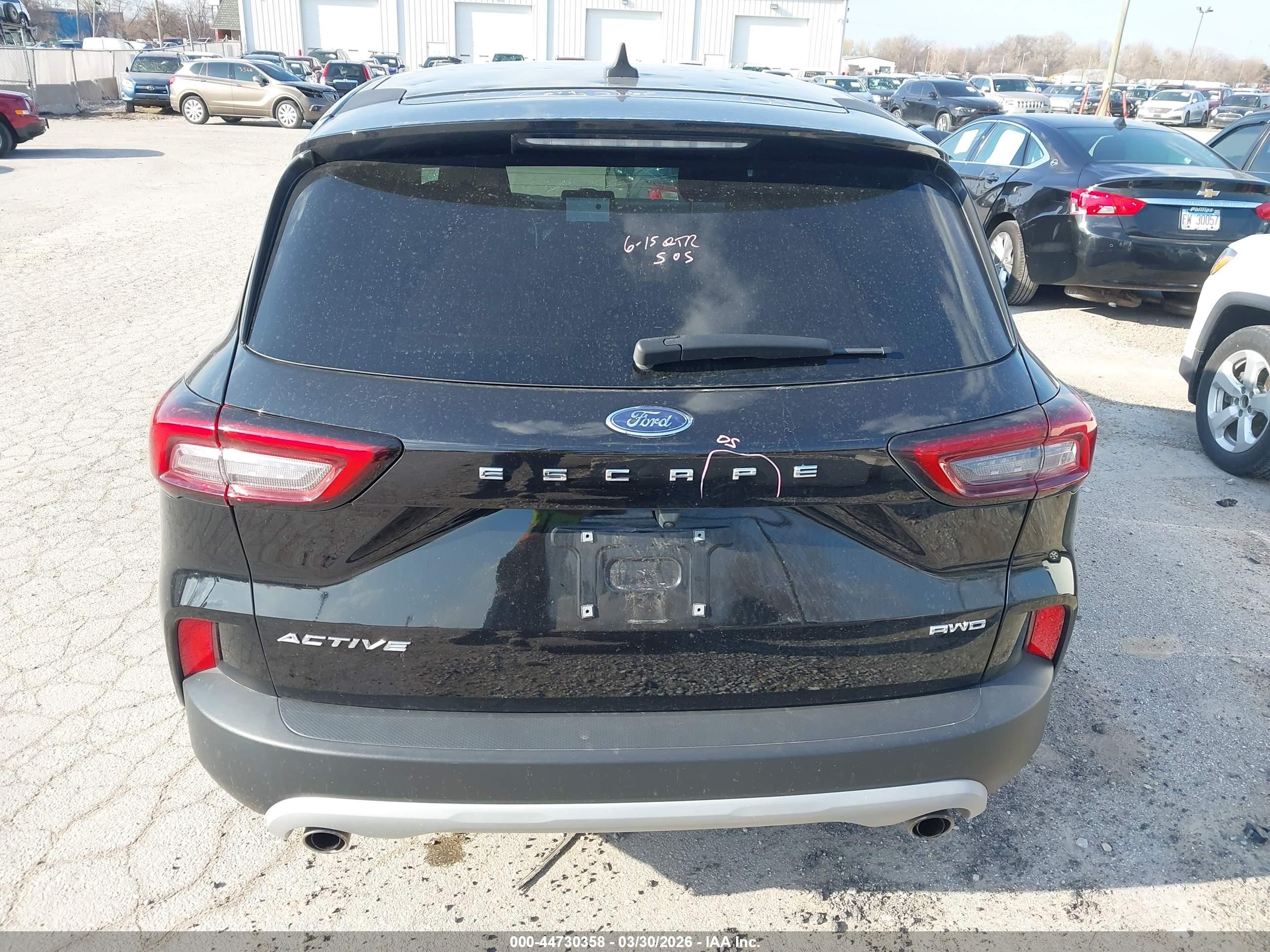 2023 Ford Escape Active Black vin: 1FMCU9GN1PUA06475