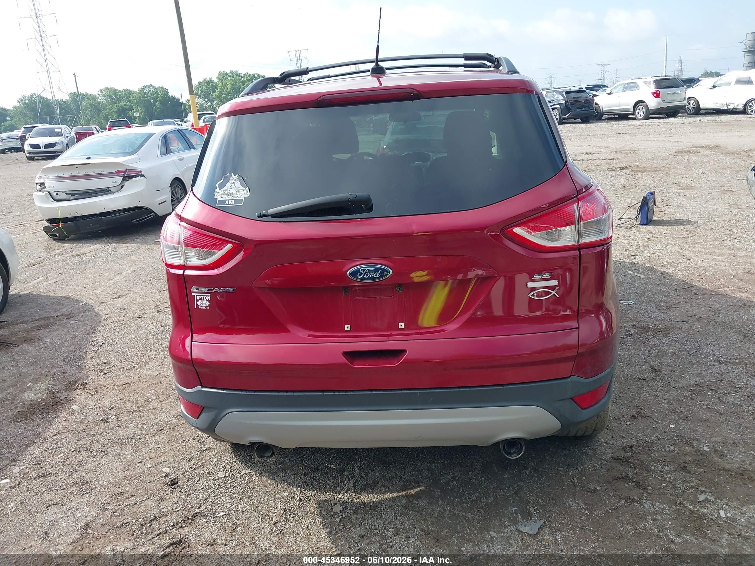 2013 Ford Escape Se Red vin: 1FMCU9GX0DUA93007