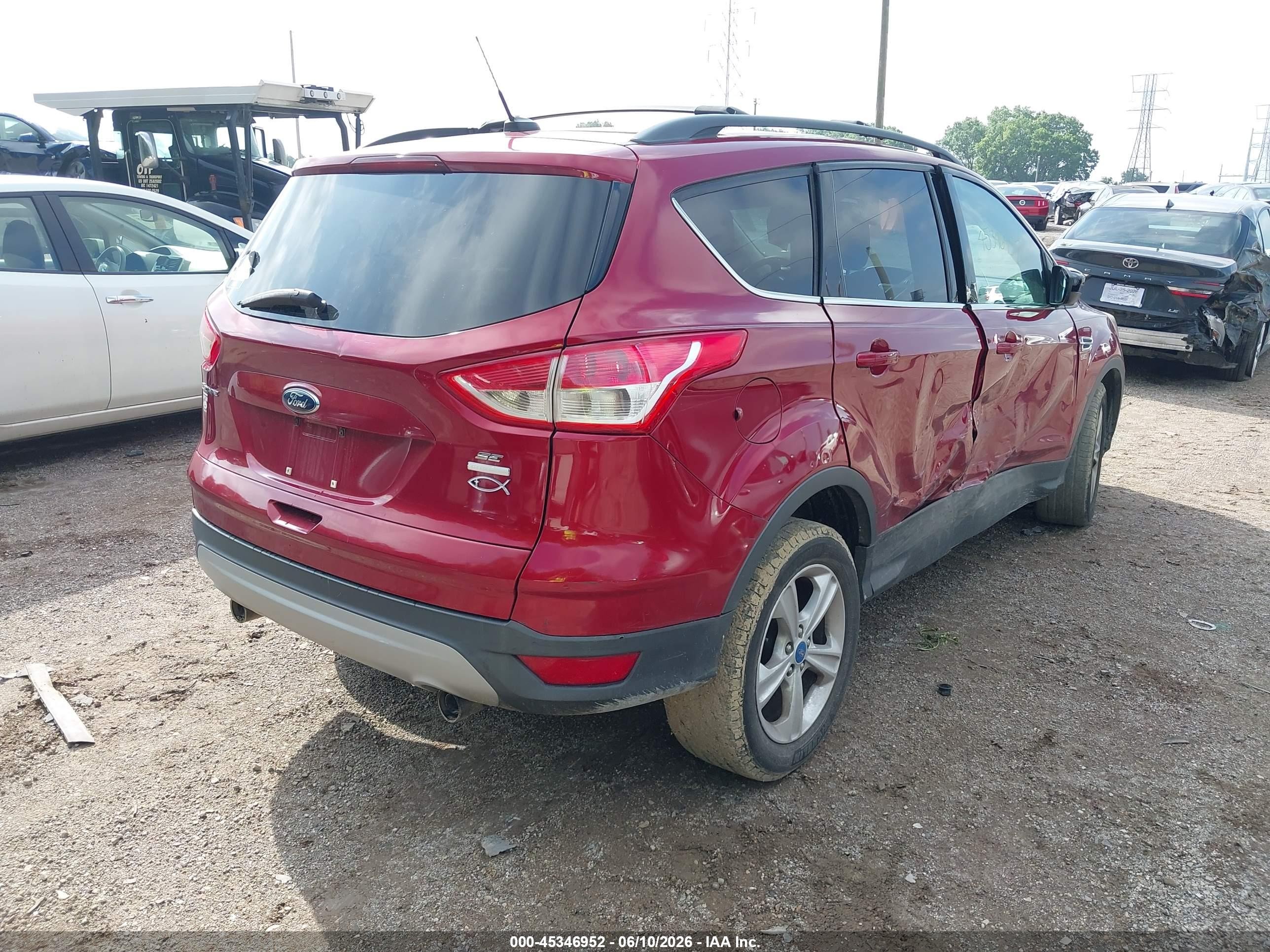 2013 Ford Escape Se Red vin: 1FMCU9GX0DUA93007