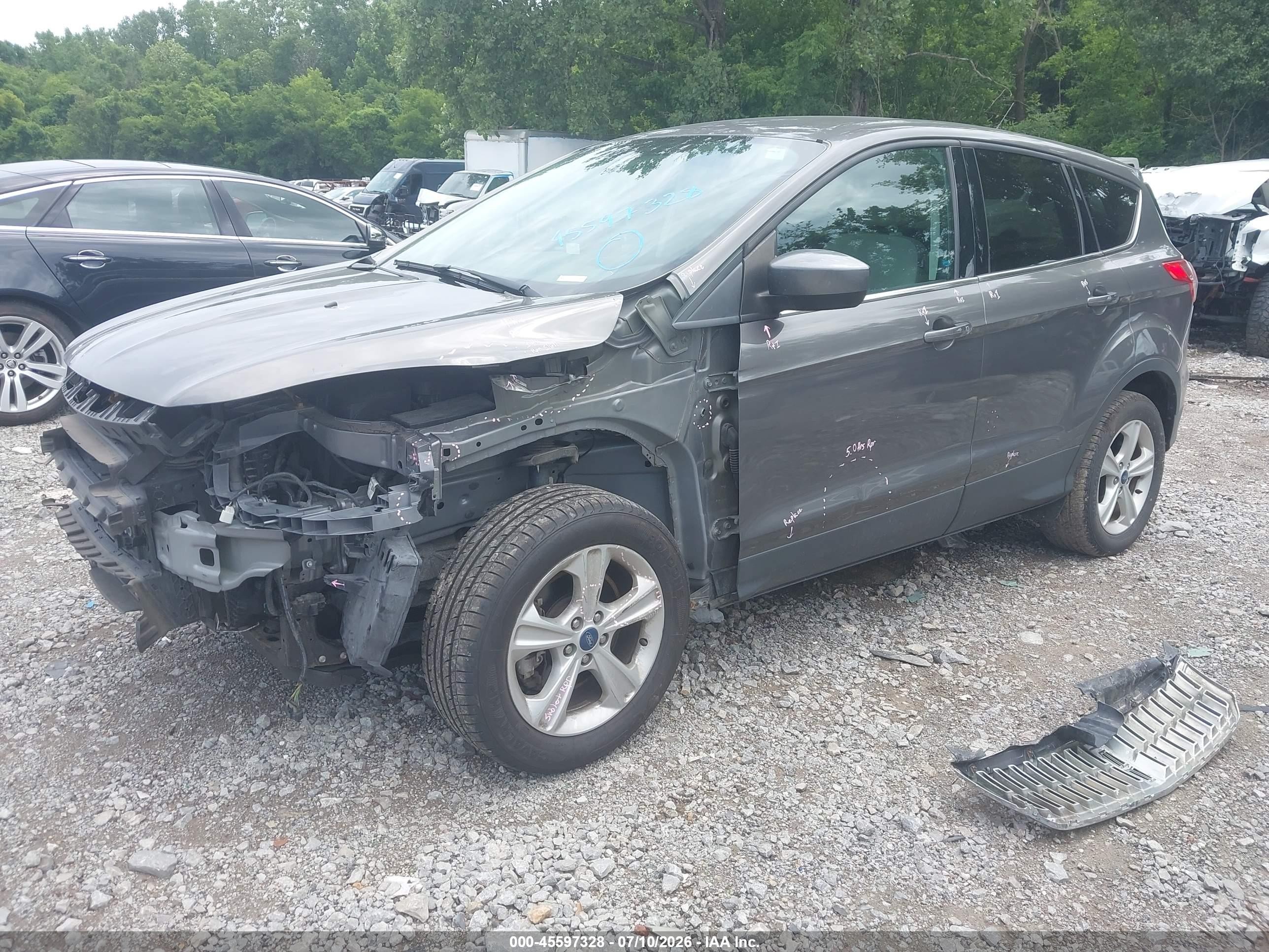 2013 Ford Escape Se Gray vin: 1FMCU9GX0DUC78383