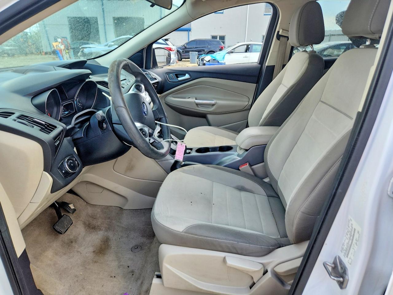 2013 Ford Escape S Fwd White vin: 1FMCU9GX0DUD62347