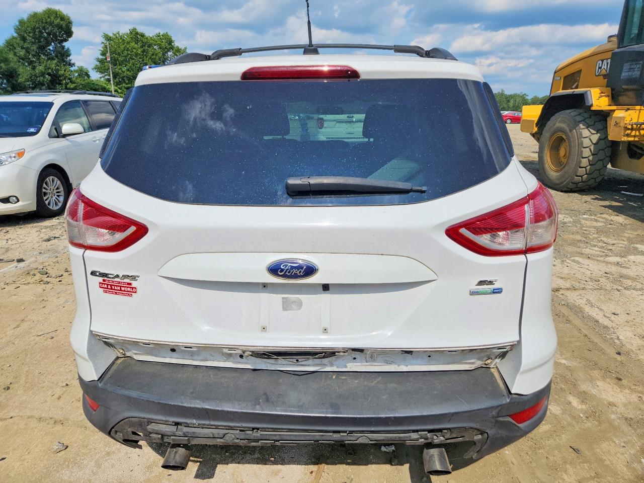 2013 Ford Escape S Fwd White vin: 1FMCU9GX0DUD62347
