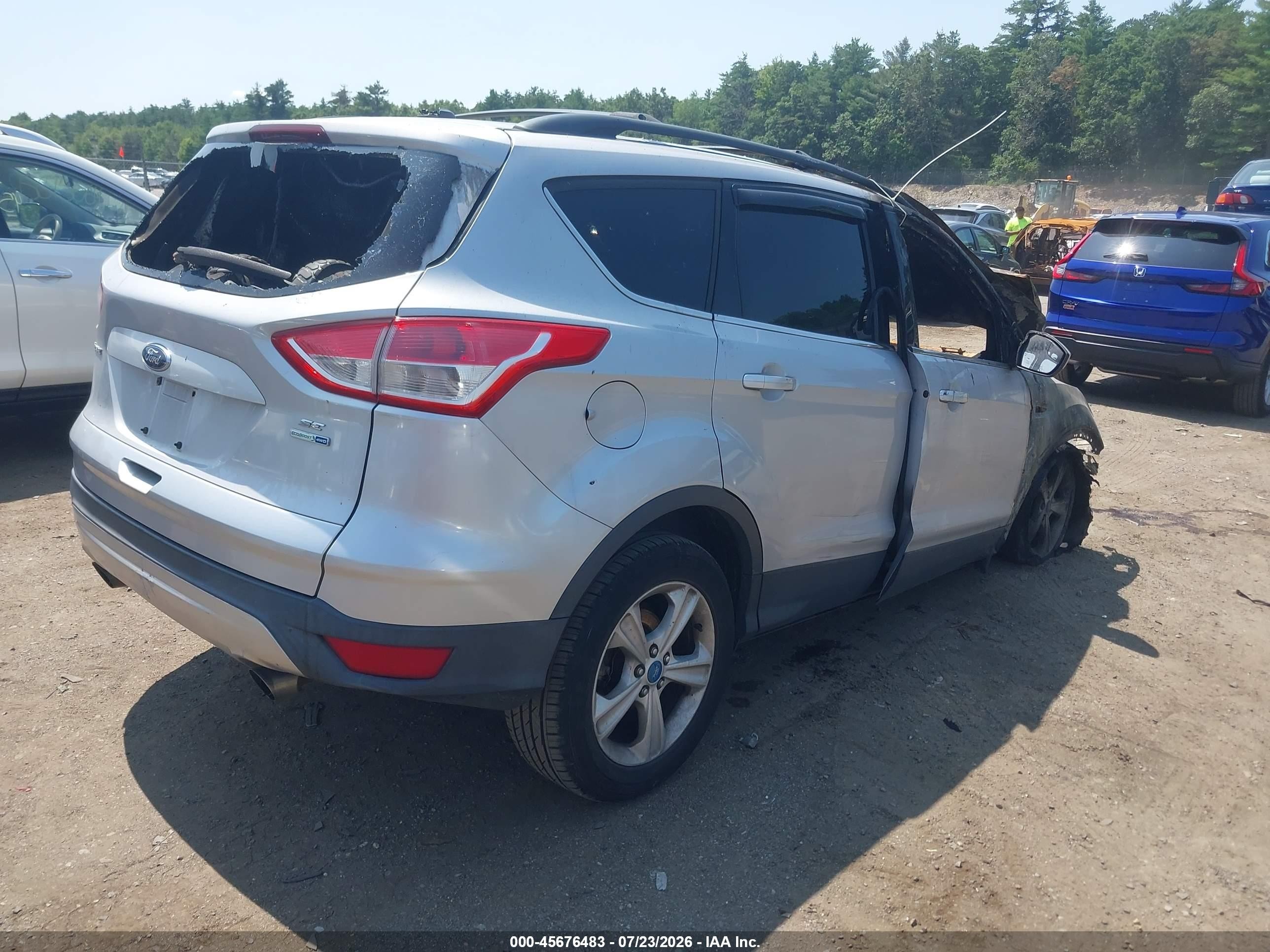 2013 Ford Escape Se Silver vin: 1FMCU9GX0DUD94196