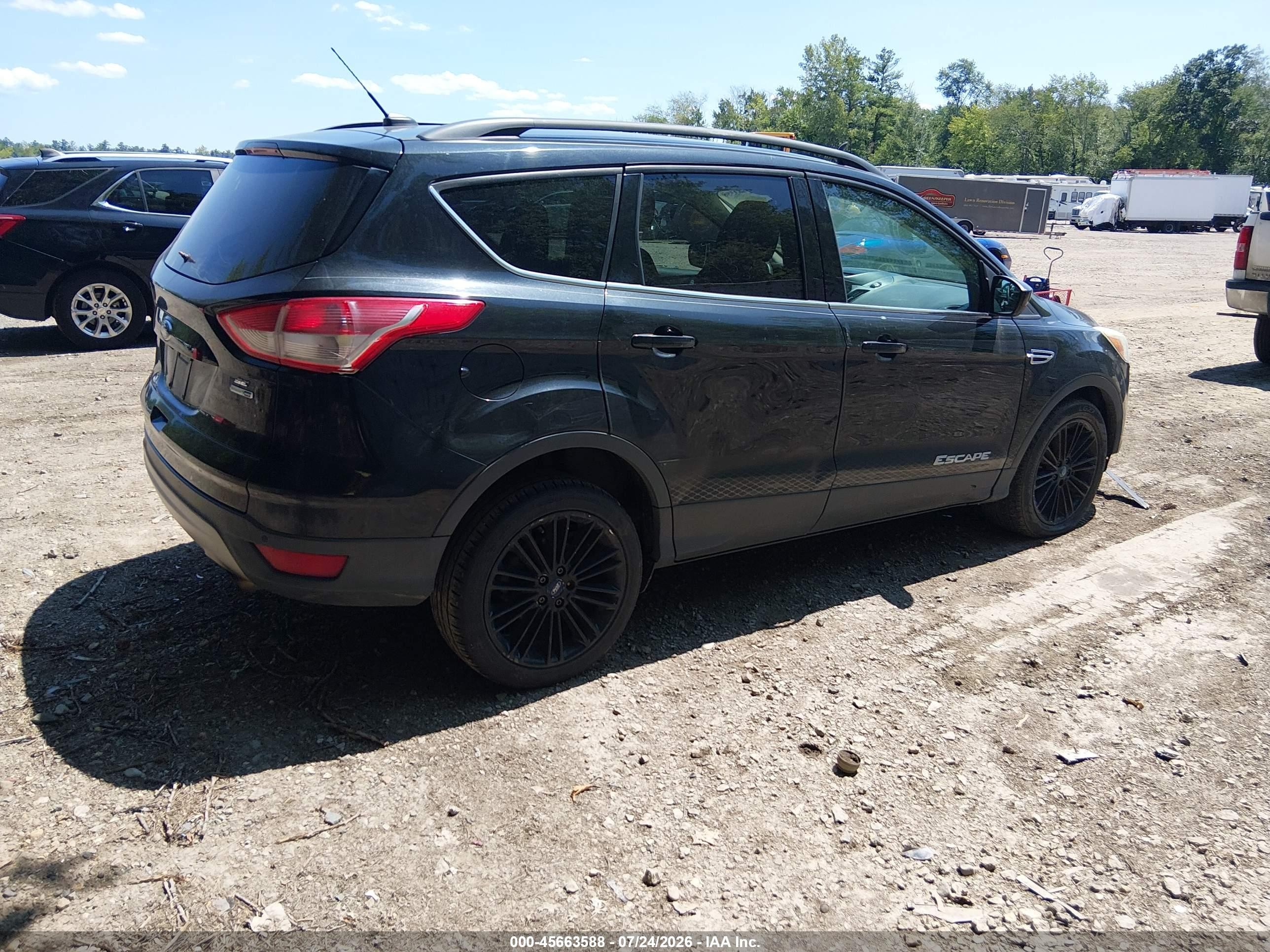 2014 Ford Escape Se Black vin: 1FMCU9GX0EUB03844