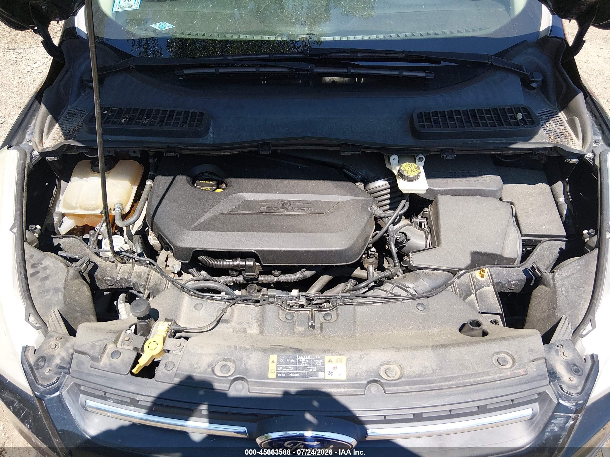 2014 Ford Escape Se Black vin: 1FMCU9GX0EUB03844
