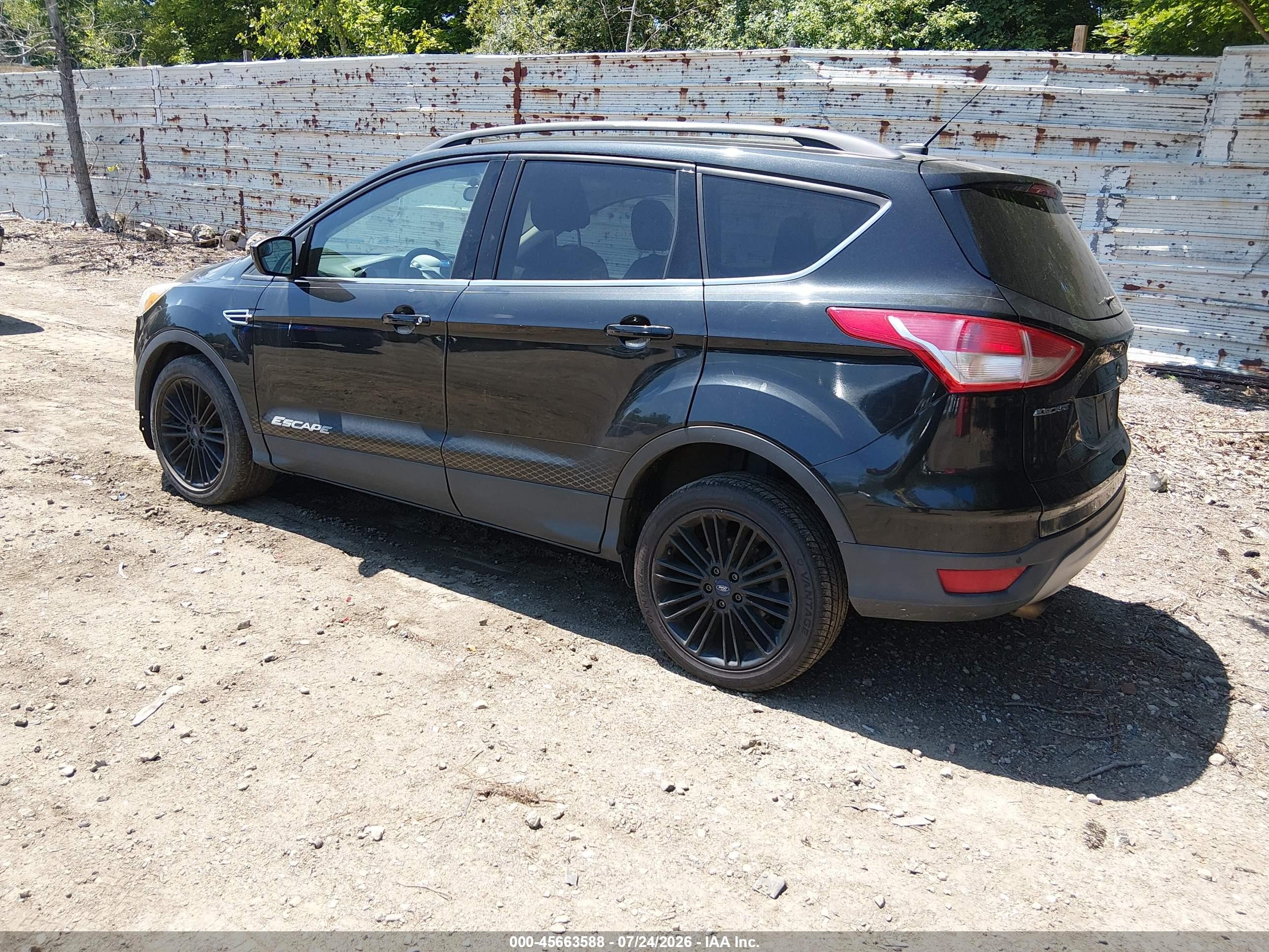 2014 Ford Escape Se Black vin: 1FMCU9GX0EUB03844