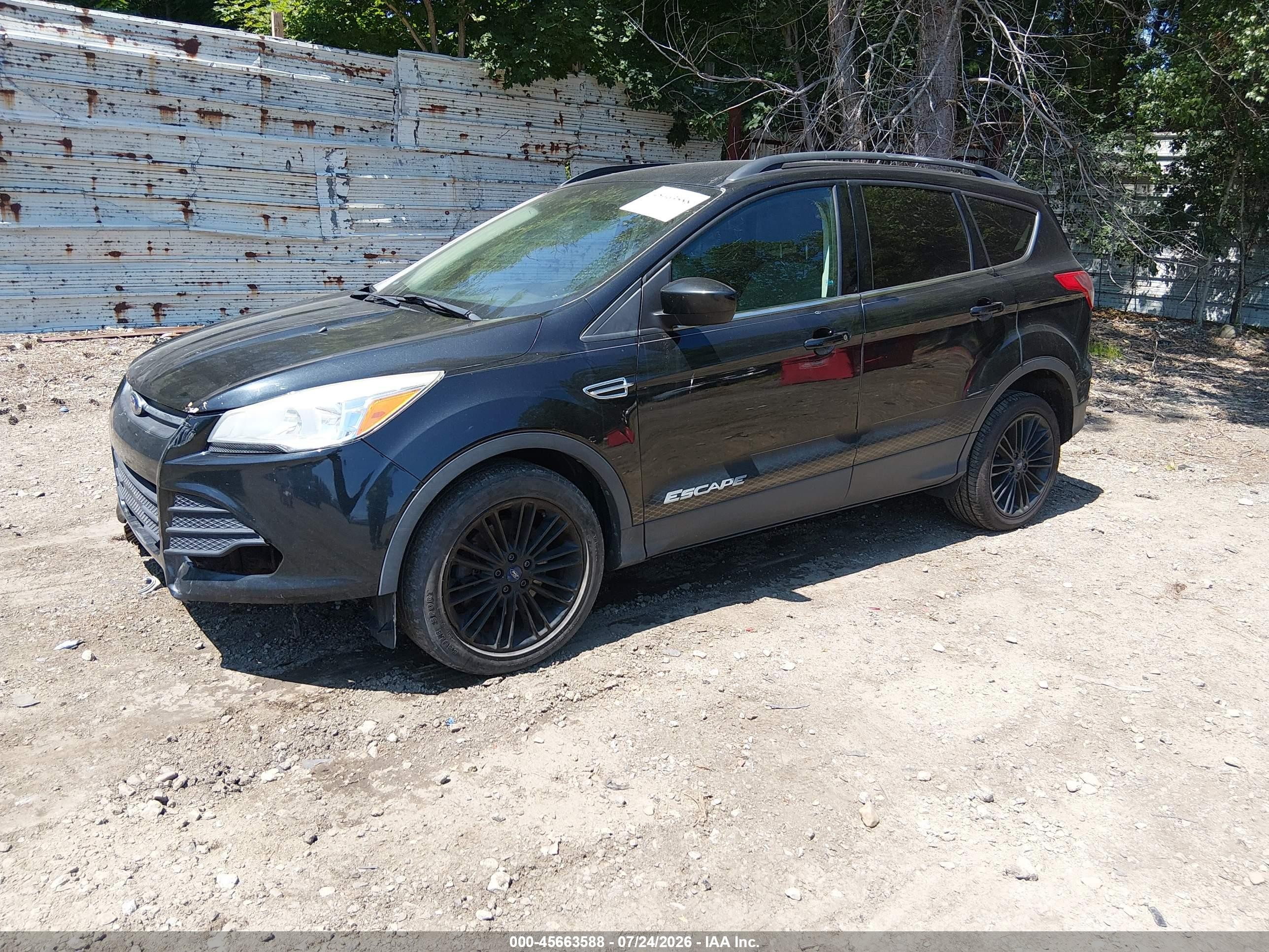 2014 Ford Escape Se Black vin: 1FMCU9GX0EUB03844