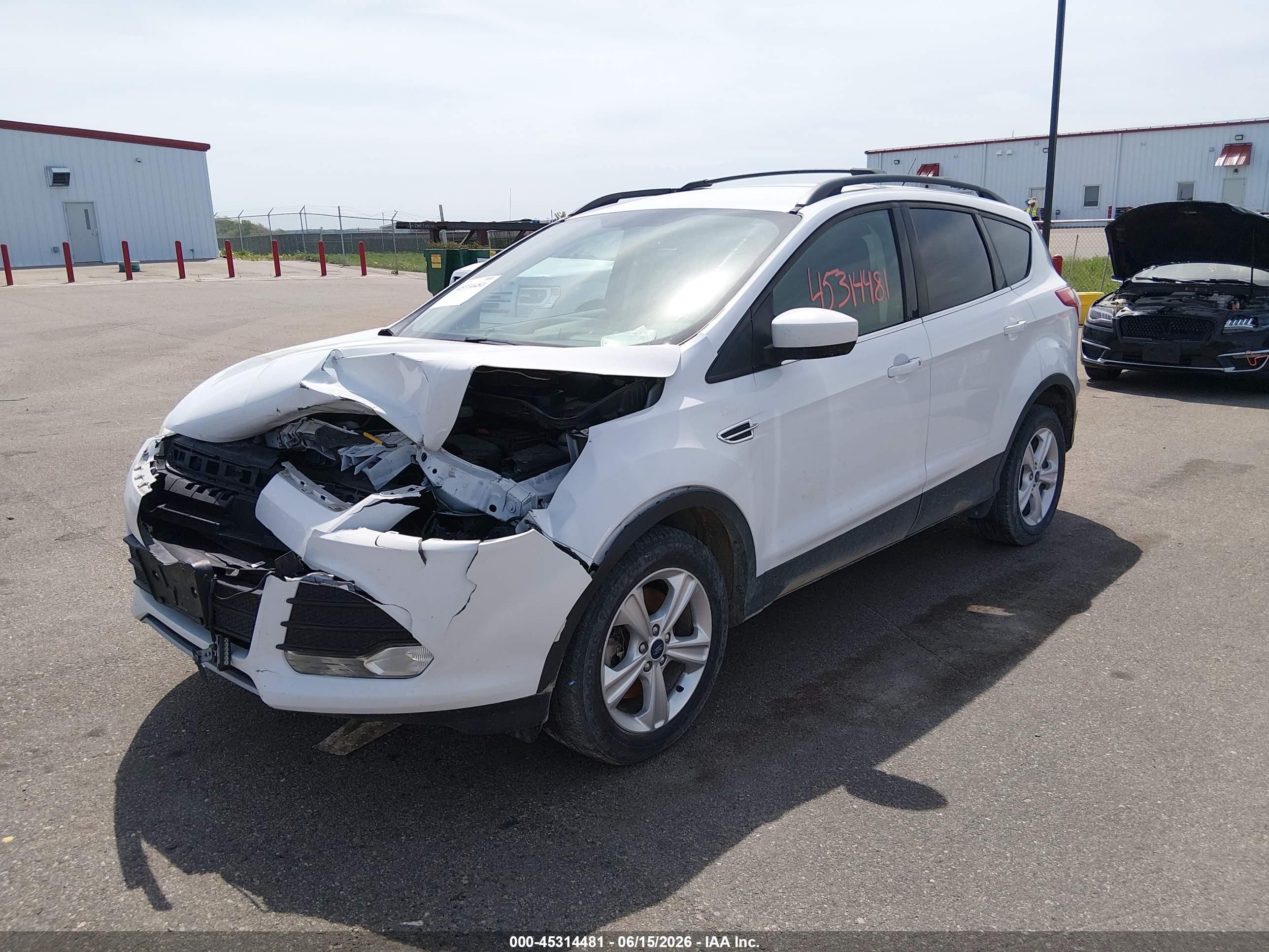 2014 Ford Escape Se White vin: 1FMCU9GX0EUB32907