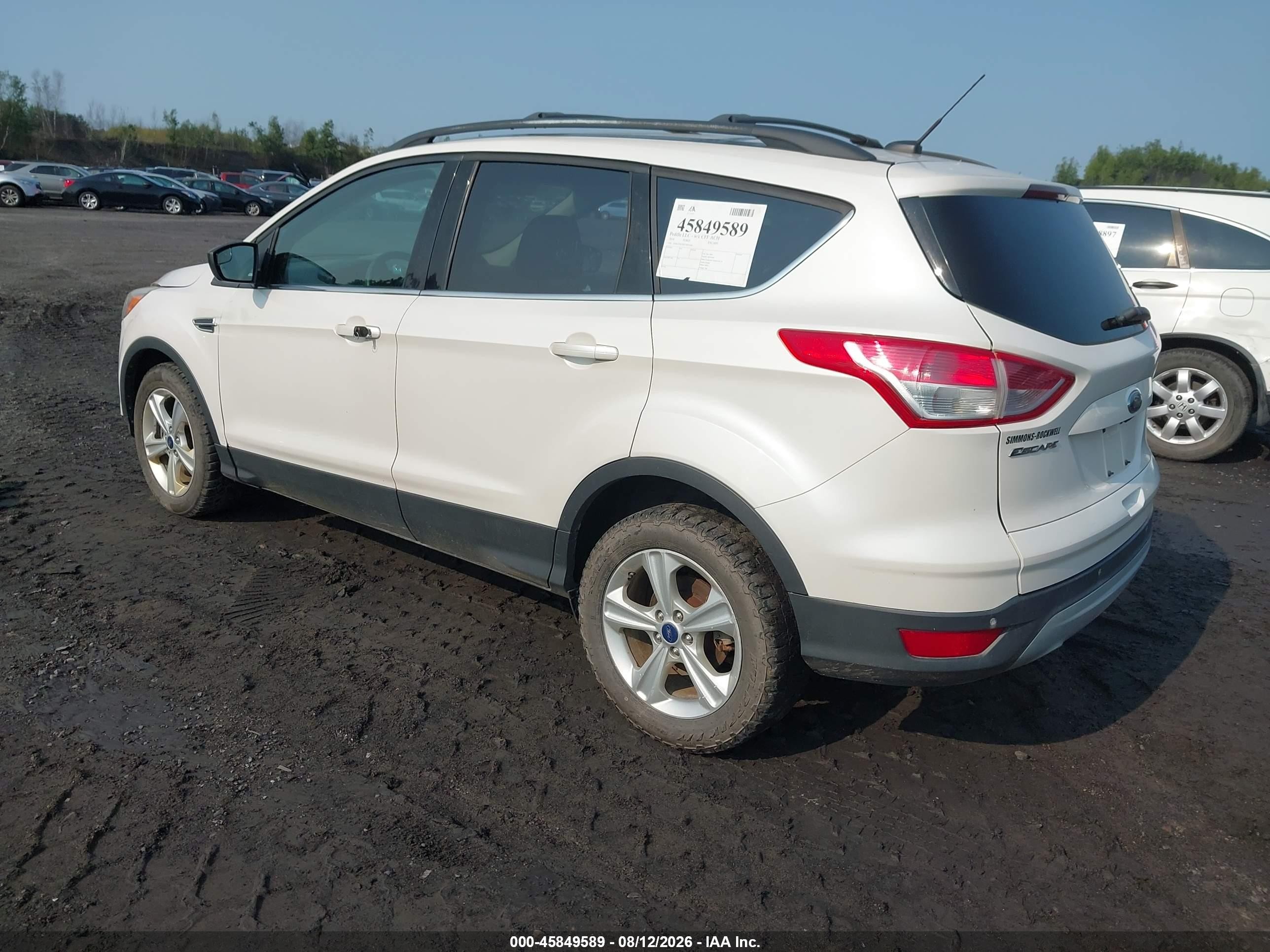 2014 Ford Escape Se Белый vin: 1FMCU9GX0EUB37640