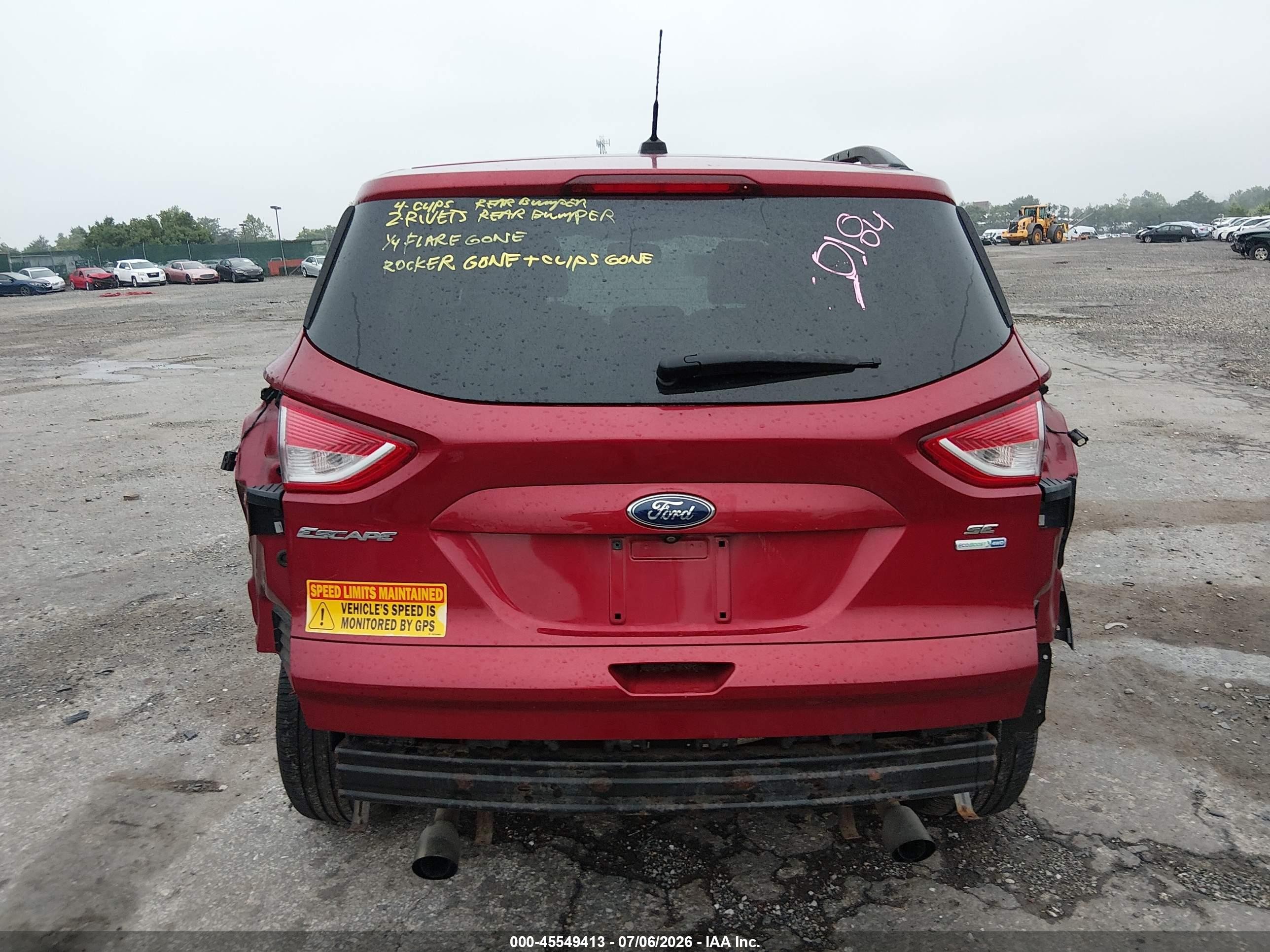 2014 Ford Escape Se Burgundy vin: 1FMCU9GX0EUB41851
