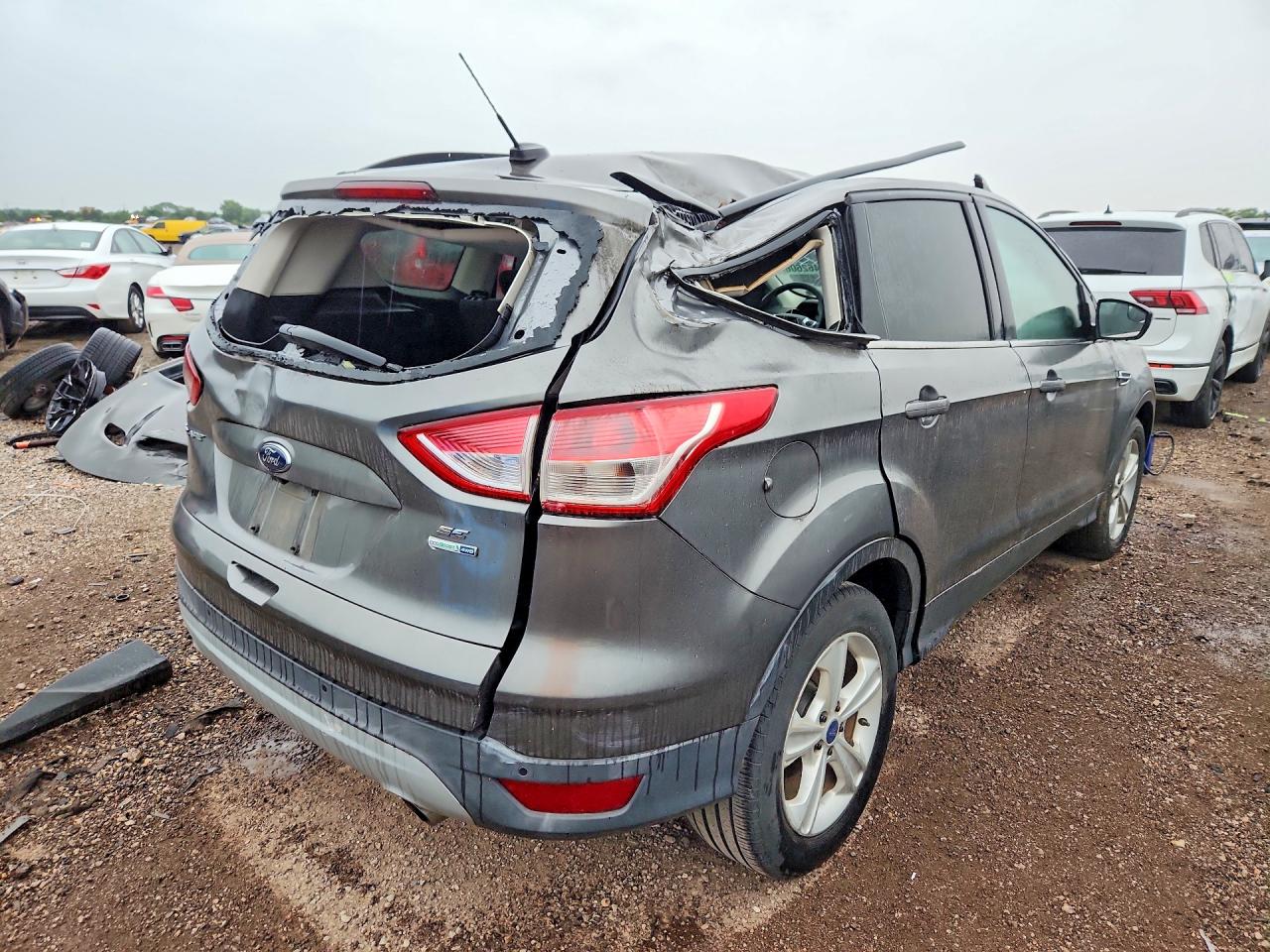 2014 Ford Escape Se Gray vin: 1FMCU9GX0EUE22421