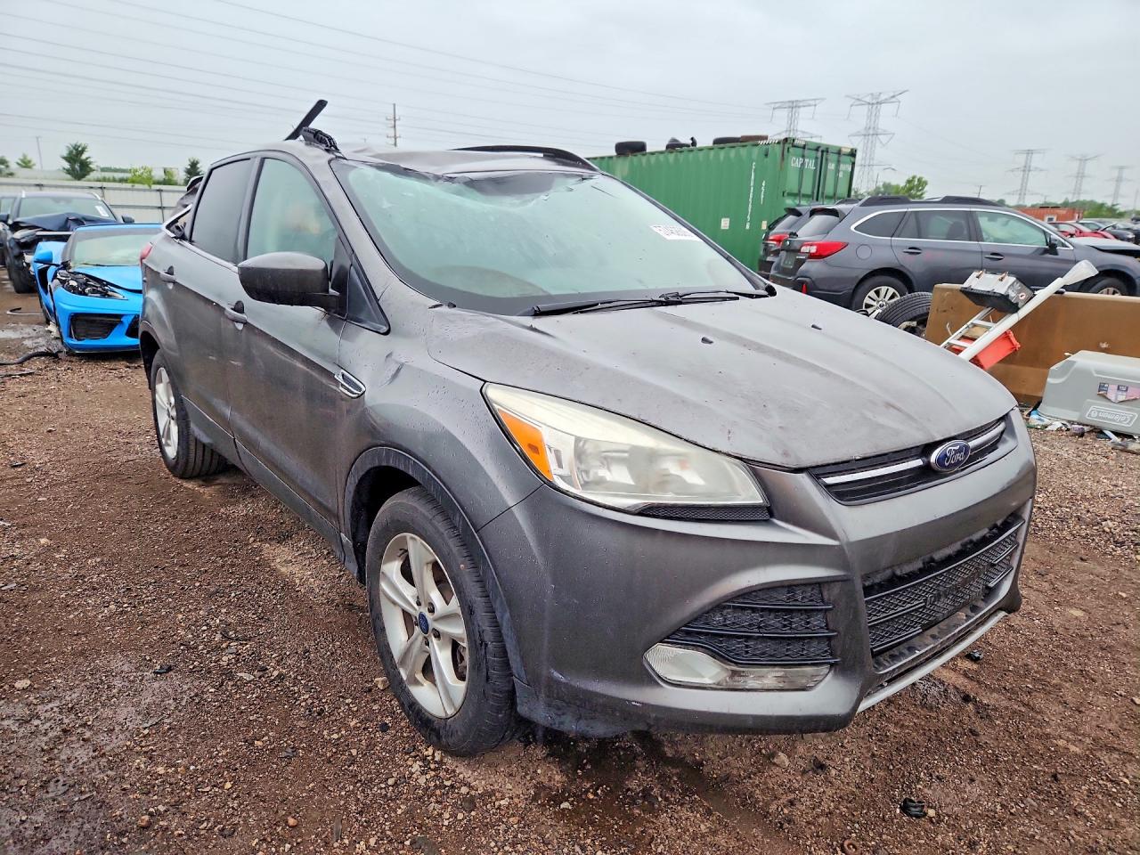 2014 Ford Escape Se Gray vin: 1FMCU9GX0EUE22421
