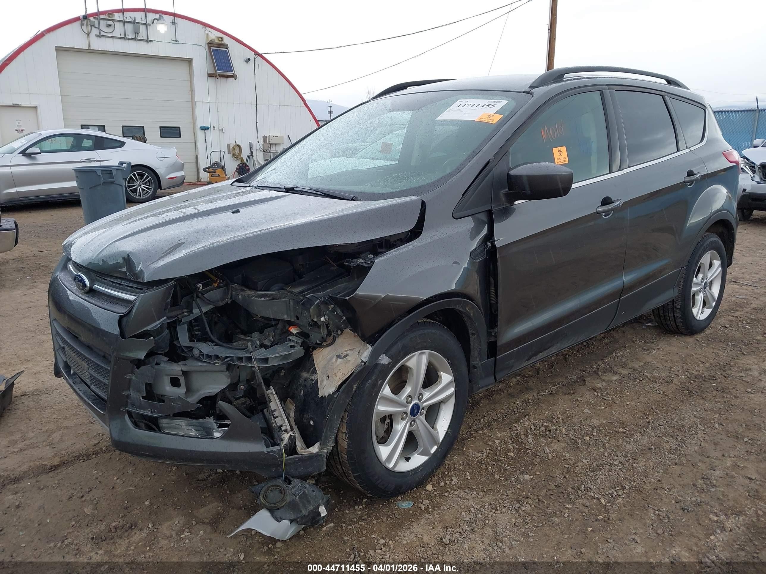 2015 Ford Escape Se Gray vin: 1FMCU9GX0FUA09609