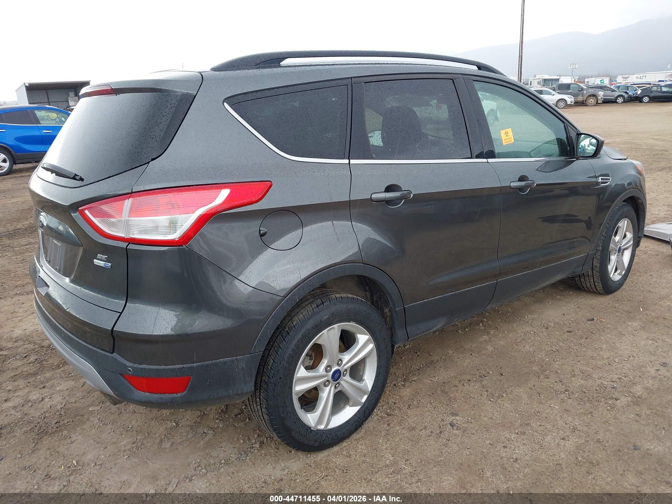2015 Ford Escape Se Gray vin: 1FMCU9GX0FUA09609