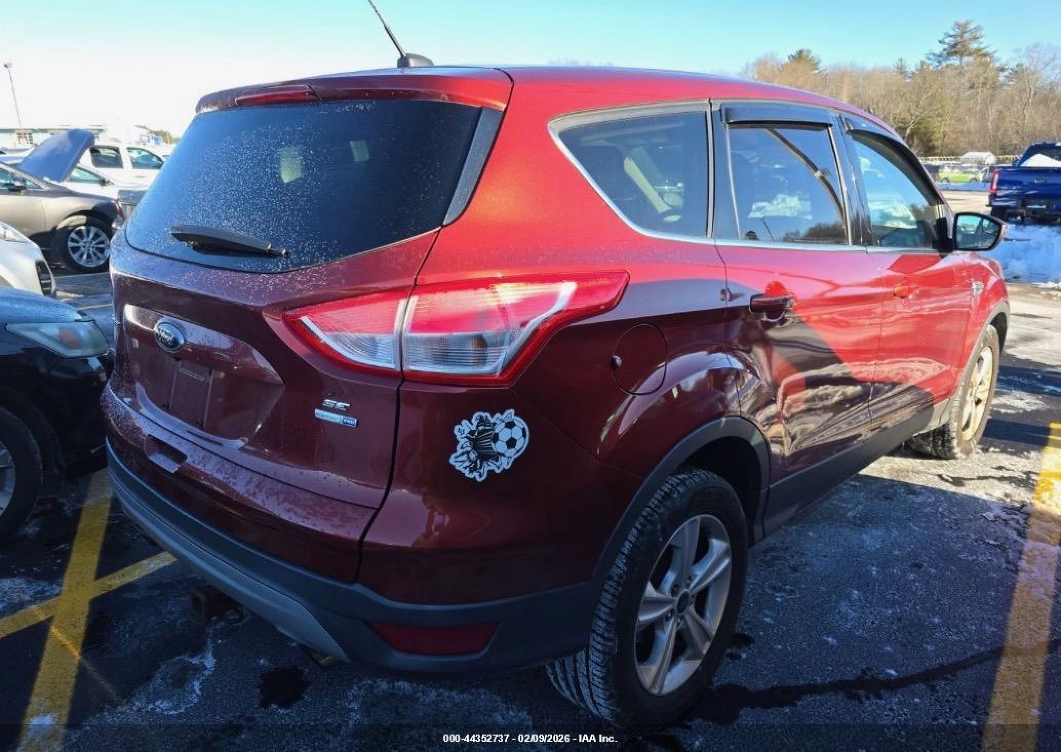 2015 Ford Escape Se Red vin: 1FMCU9GX0FUA35451