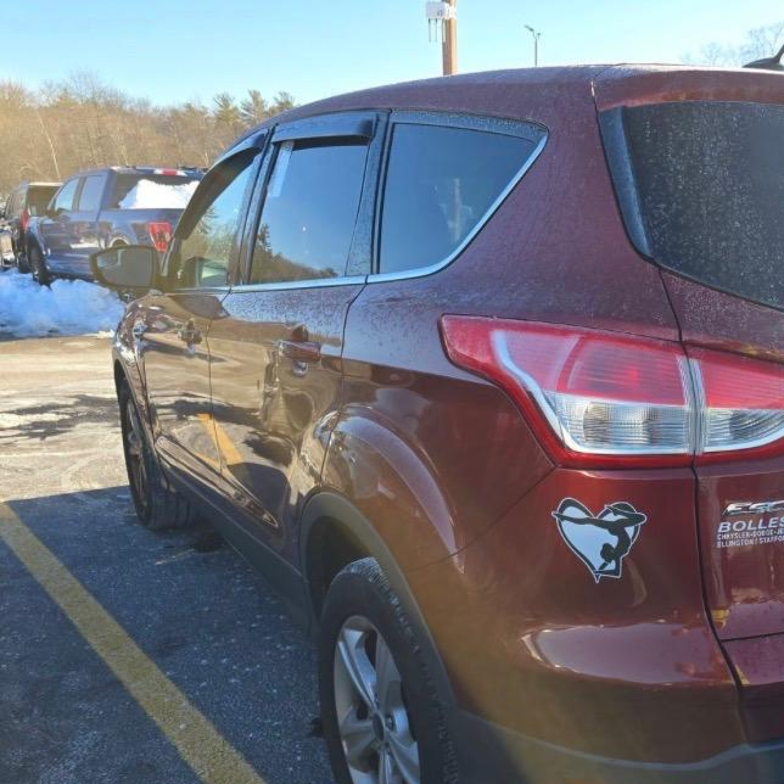 2015 Ford Escape Se Red vin: 1FMCU9GX0FUA35451