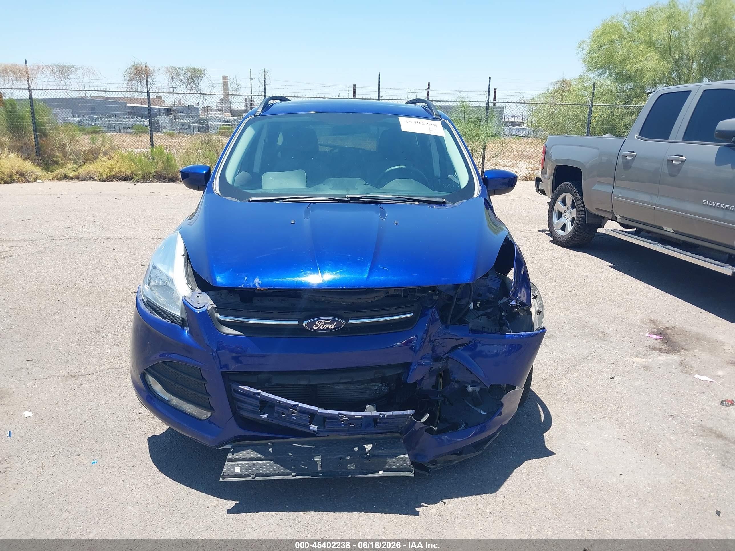 2015 Ford Escape Se Blue vin: 1FMCU9GX0FUA75058